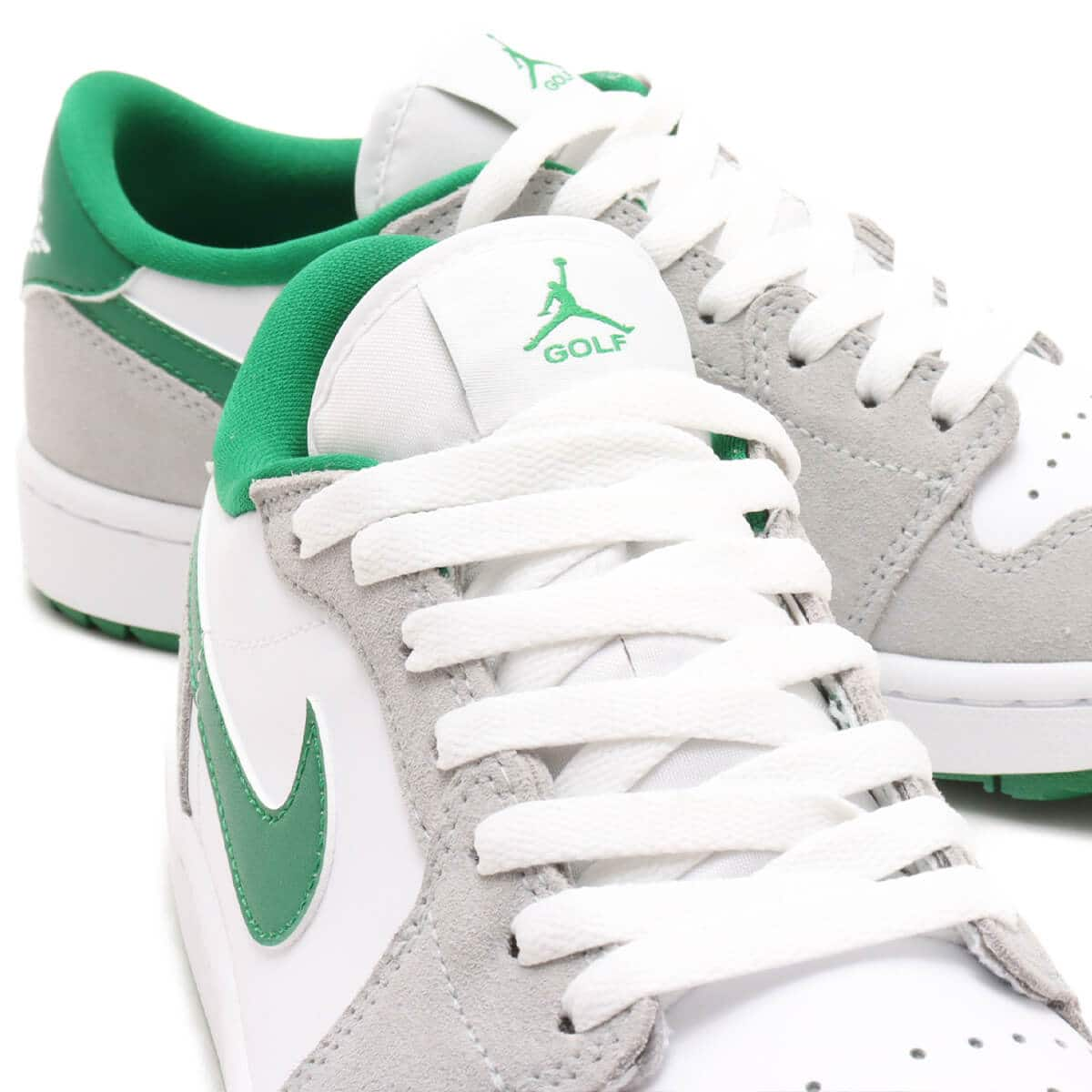 JORDAN BRAND AIR JORDAN 1 LOW G WHITE/PINE GREEN-LT SMOKE GREY