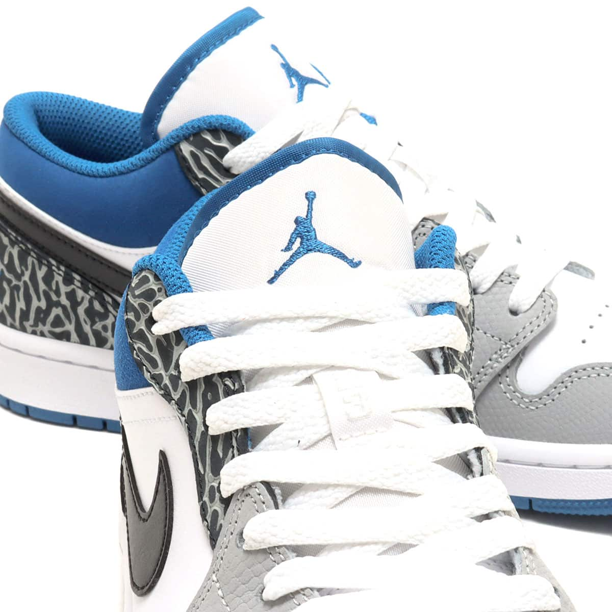 JORDAN BRAND AIR JORDAN 1 LOW SE WHITE/DK MARINA BLUE-BLACK-CEMENT ...