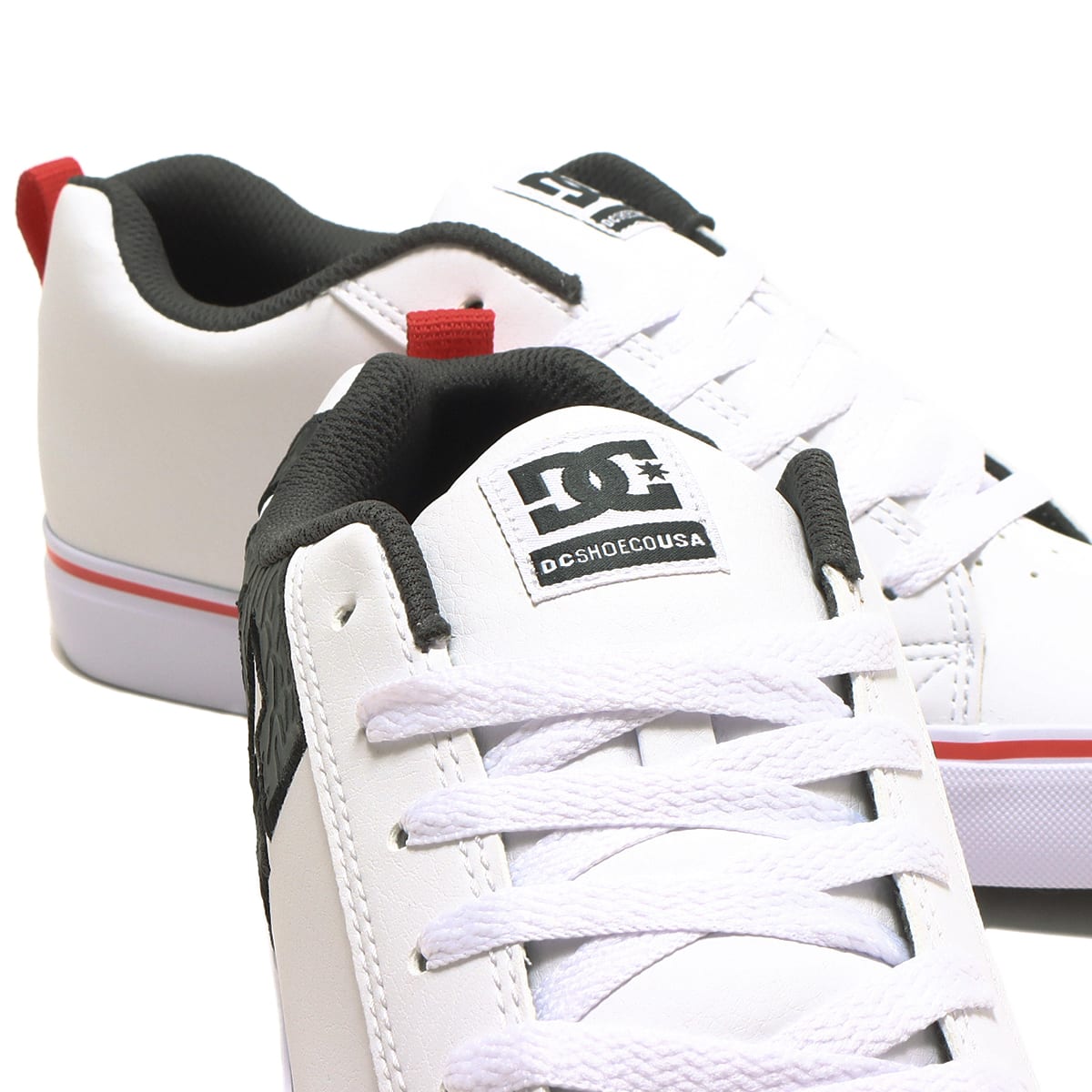 DC SHOES COURT VULC SE SN WHITE/BLACK/RED 22FW-Iの画像