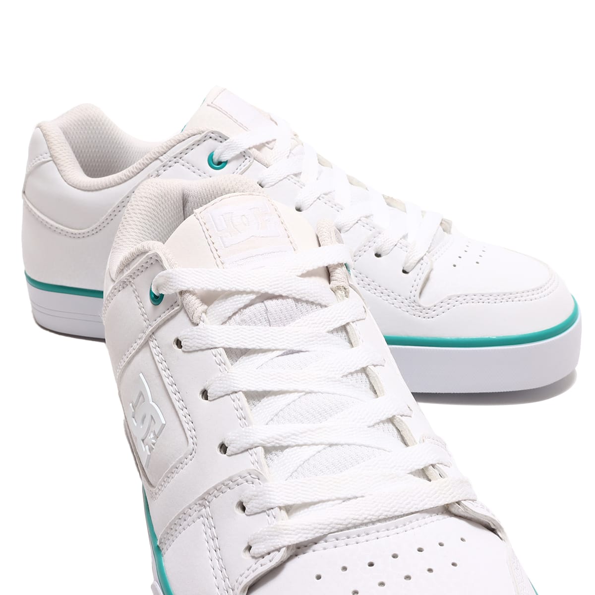 DC SHOES PURE SE SN WHITE/GREY/GREEN 23SS-Iの画像