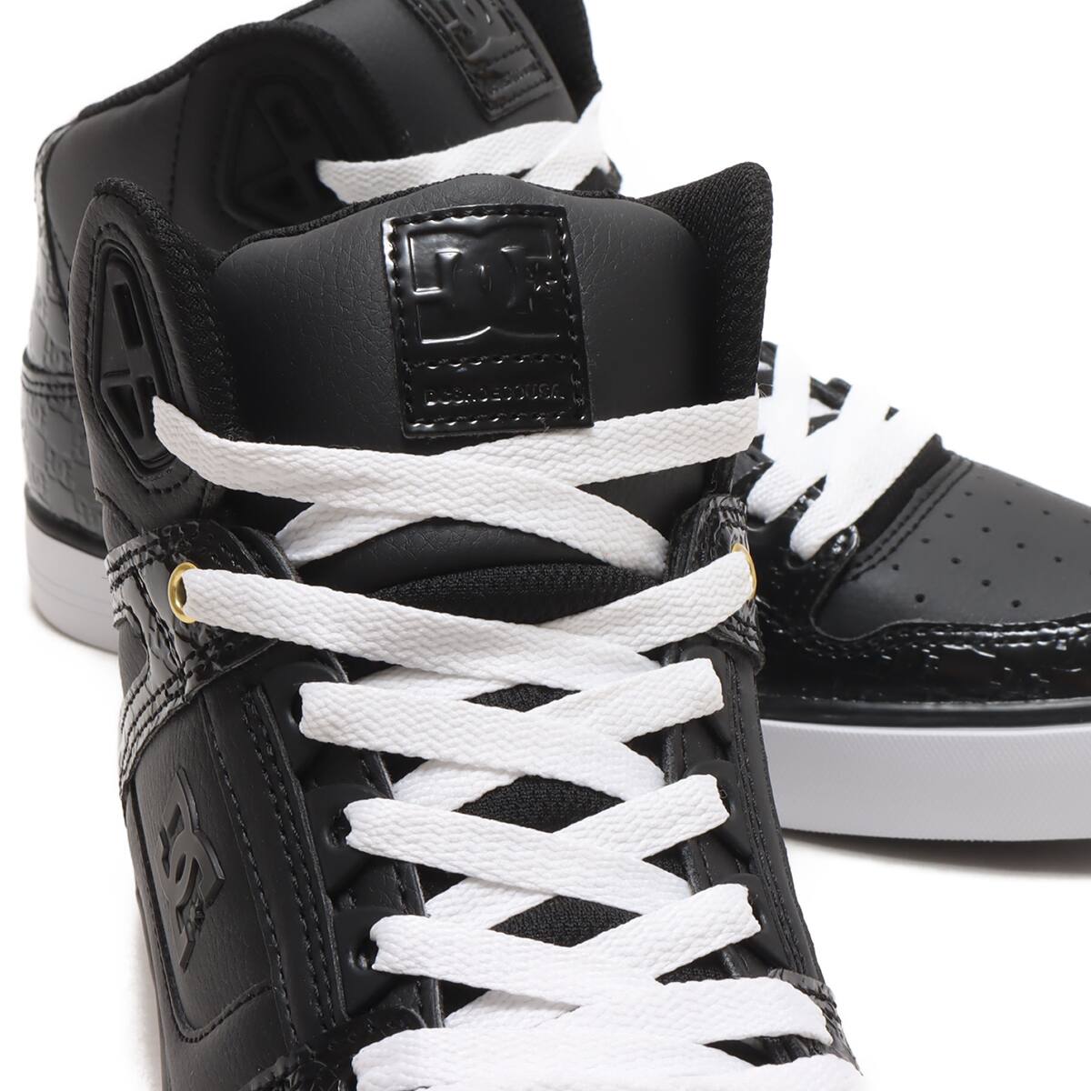 DC SHOES PURE HIGH-TOP WC SE SN BLACK/WHITE/BLACK PRINT 23FW-Iの画像