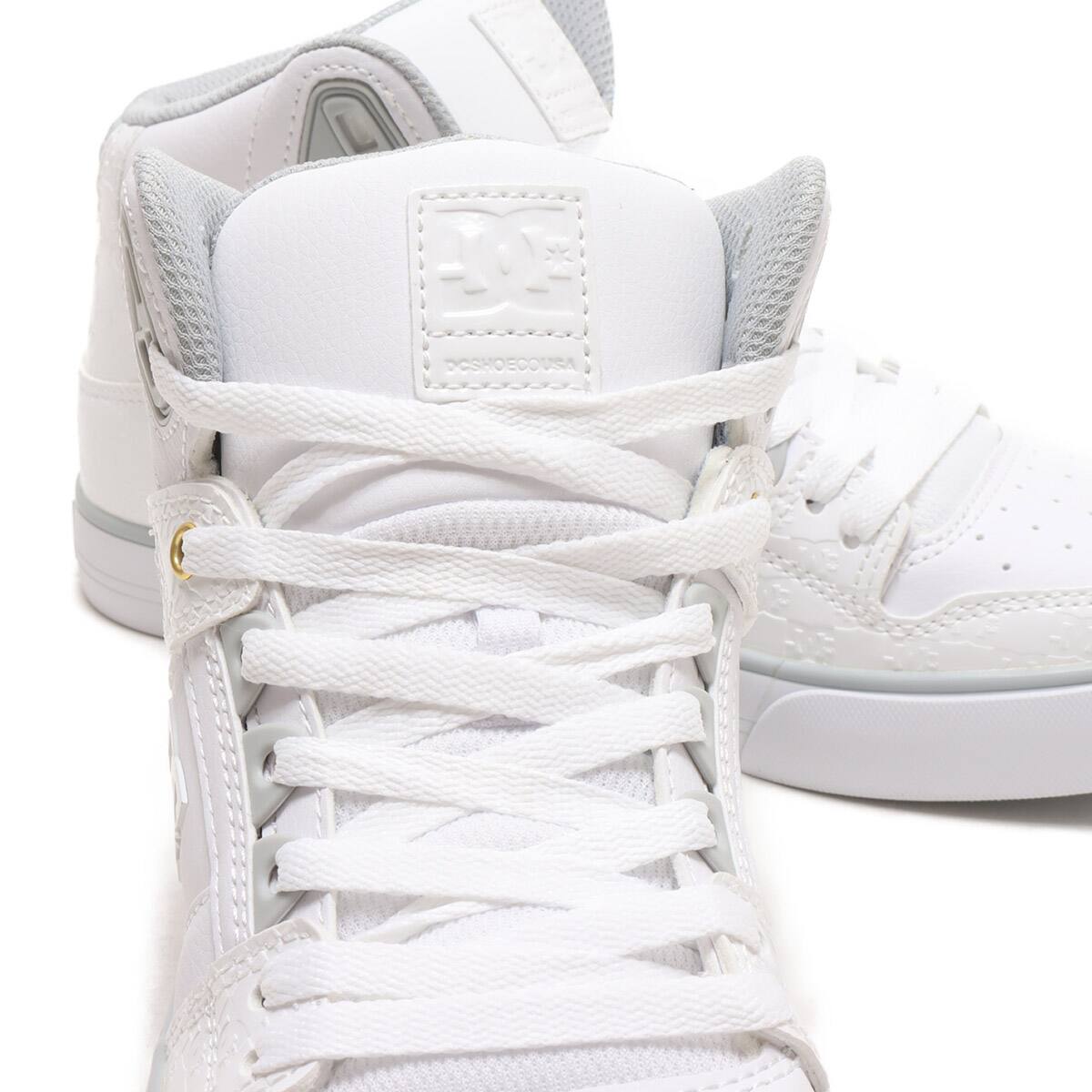 DC SHOES PURE HIGH-TOP WC SE SN WHITE/SILVER SPARKLE 23FW-Iの画像