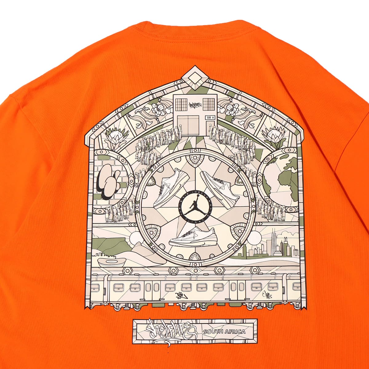 JORDAN BRAND M J AIR JDN IFC TEE SL SAFETY ORANGE/RATTAN 22HO-Sの画像