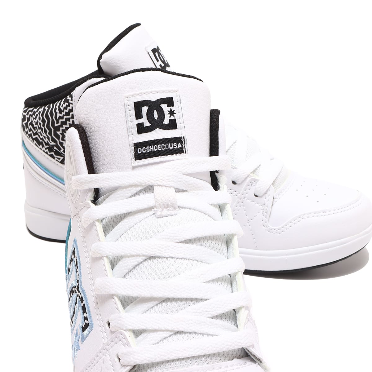 DC SHOES Ws UNIVERSITY MID SE SN WHITE/BLACK PRINT 23SS-Iの画像