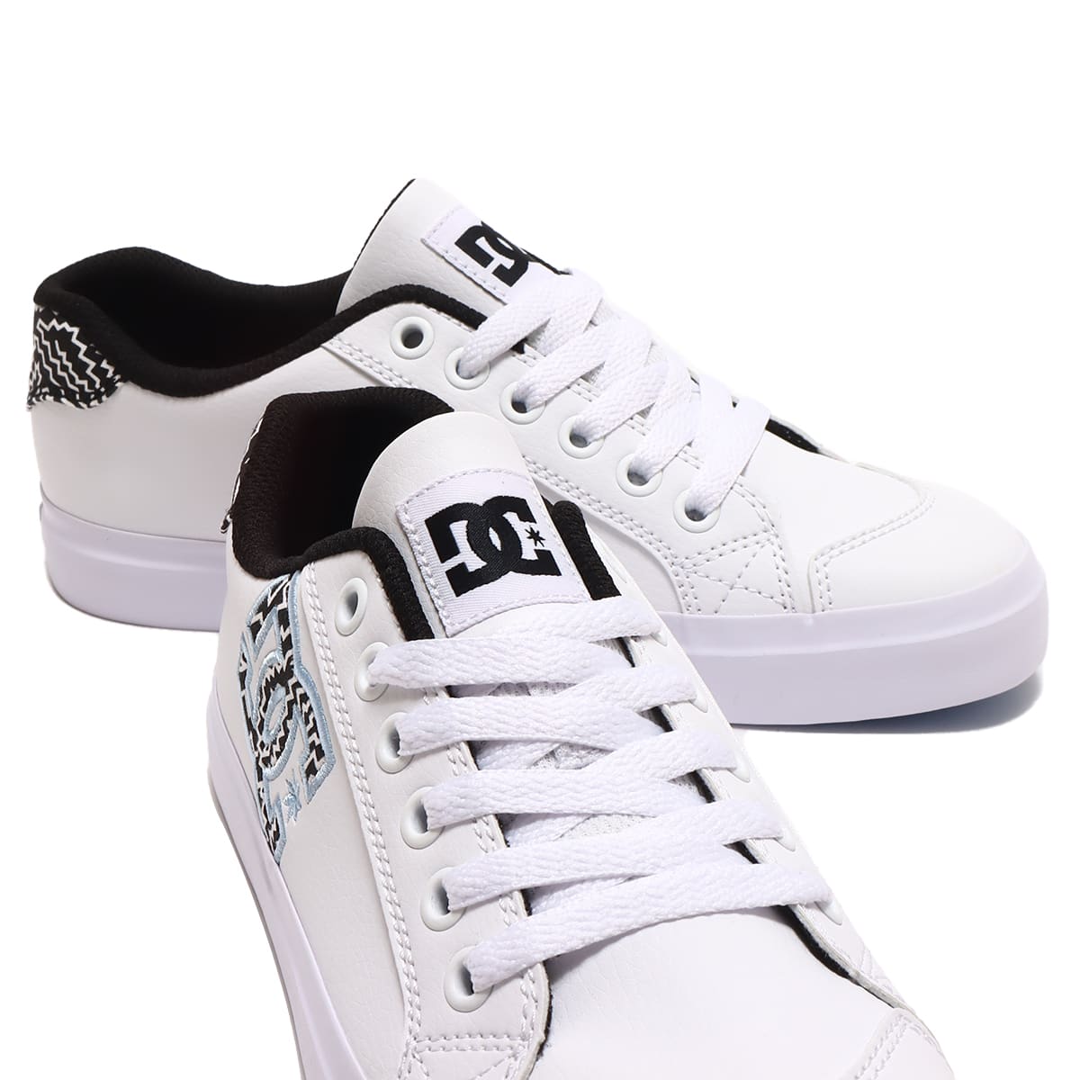 DC SHOES Ws CHELSEA PLUS SE SN WHITE/BLACK PRINT 23SS-Iの画像
