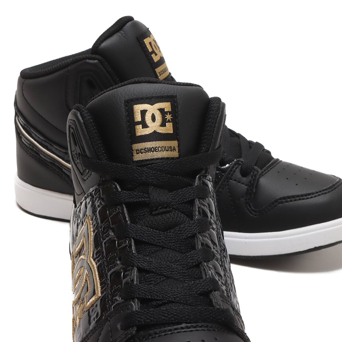 DC SHOES Ws UNIVERSITY MID SE SN BLACK/GOLD 23FW-Iの画像