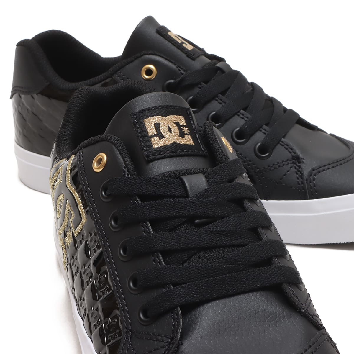 DC SHOES Ws CHELSEA PLUS SE SN BLACK/GOLD 23FW-Iの画像