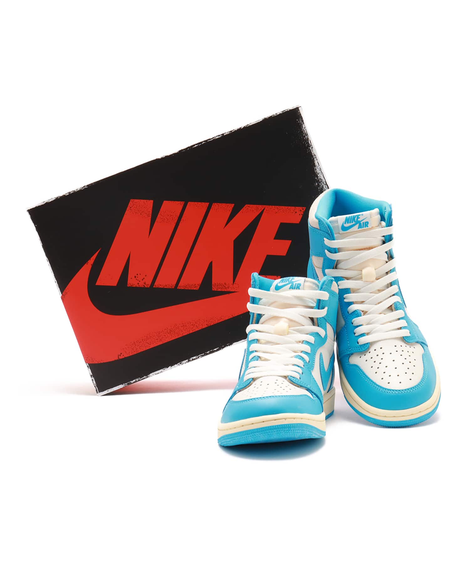 JORDAN BRAND AIR JORDAN 1 RETRO HIGH OG DK POWDER BLUE/DK POWDER BLUE-SAILの画像