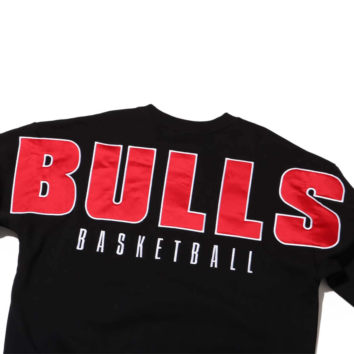 Mitchell & Ness TEAM FIRST SATIN FLEECE CREW CBU BLACK 23FW-Iの画像
