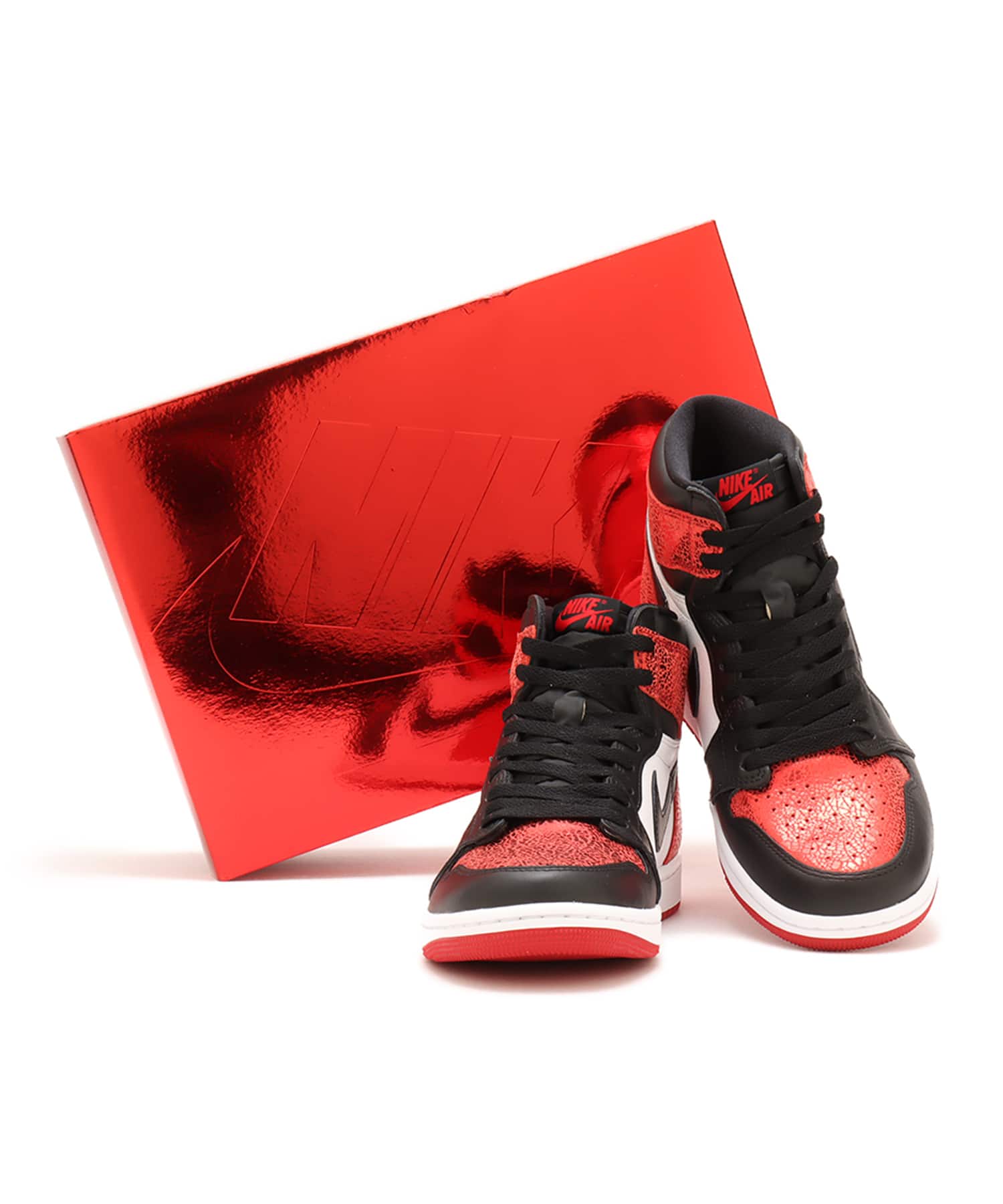 JORDAN BRAND WMNS AIR JORDAN 1 RETRO HI OG VARSITY RED/BLACK-WHITEの画像