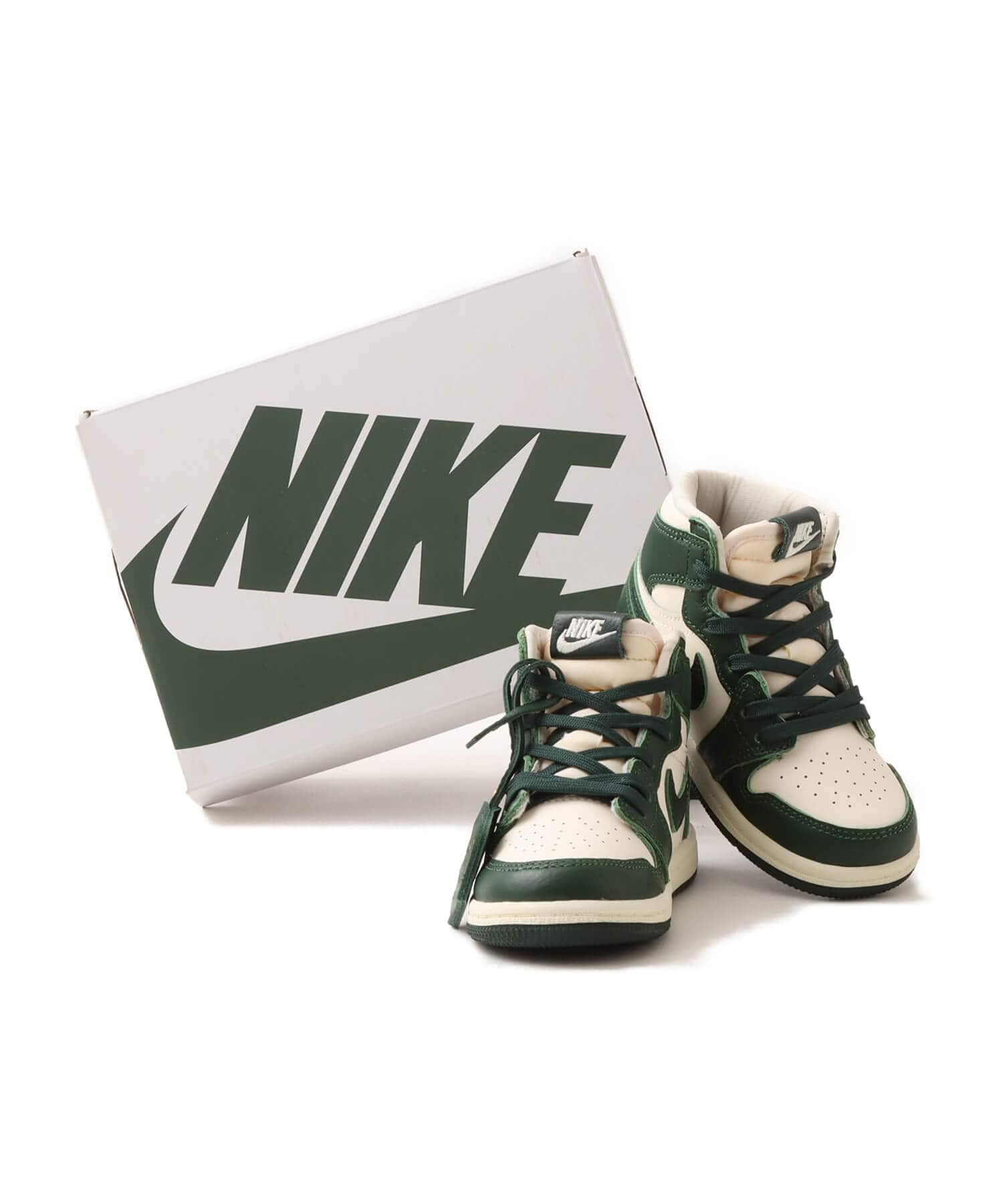 JORDAN BRAND JORDAN 1 RETRO HIGH OG (TD) PALE IVORY/PRO GREEN-FIR-COCONUT MILKの画像