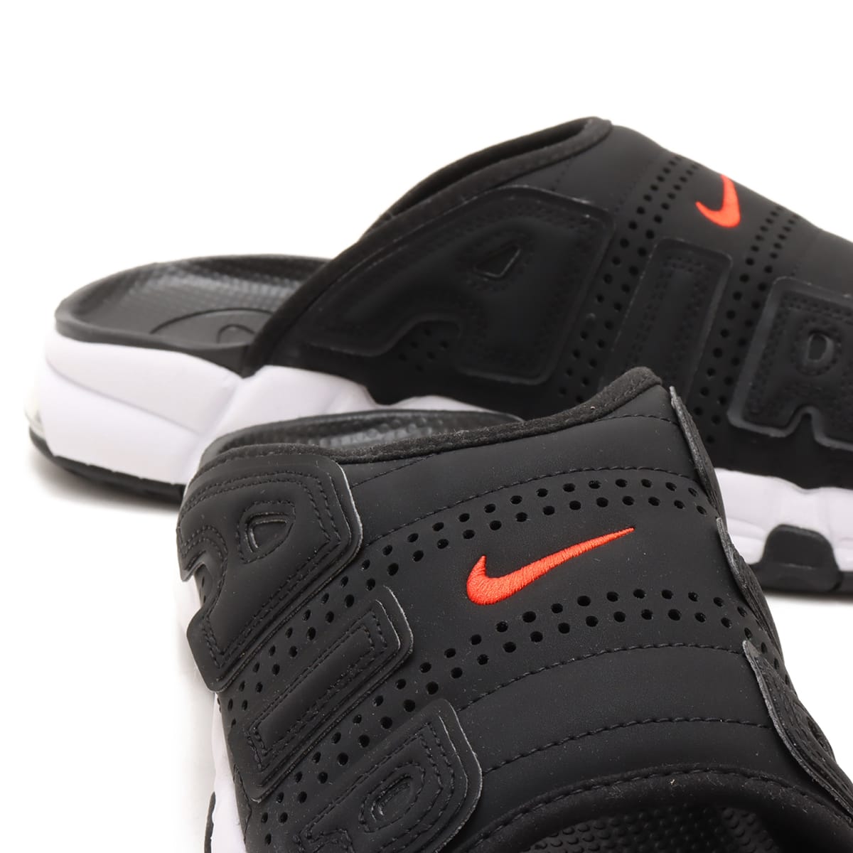 NIKE AIR MORE UPTEMPO SLIDE BLACK/WHITE-BLACK-CLEAR 24SP-I