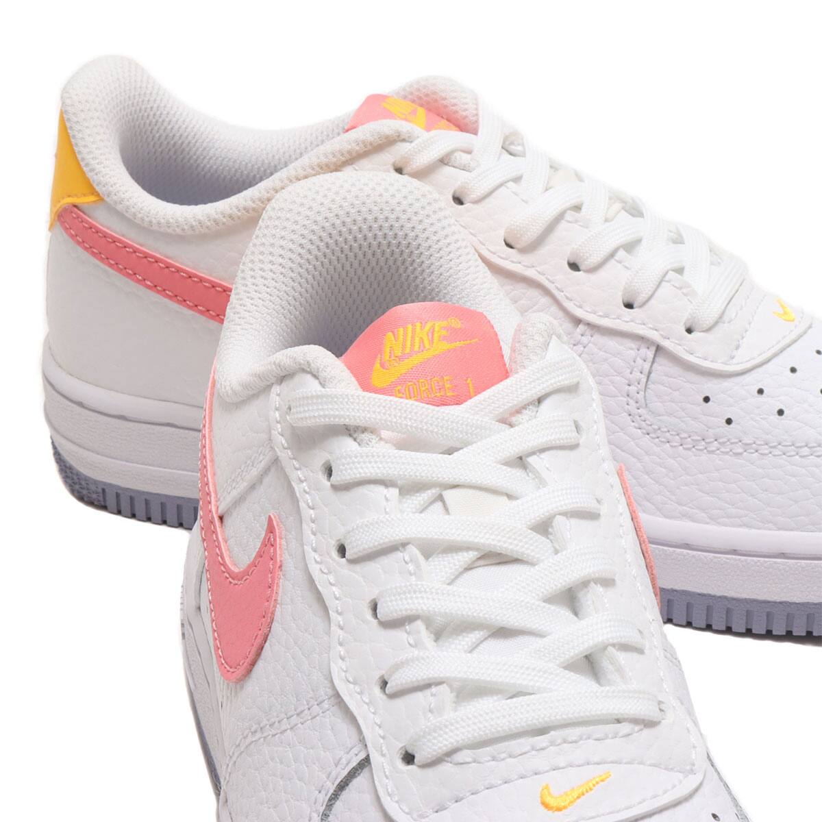 NIKE FORCE 1 LOW (PS) WHITE/CORAL CHALK-LASER ORANGE 23SU-Iの画像