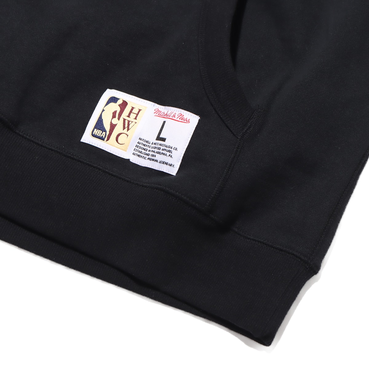 Mitchell & Ness GAME TIME FLEECE HOODIE LAL BLACK 23FW-Iの画像
