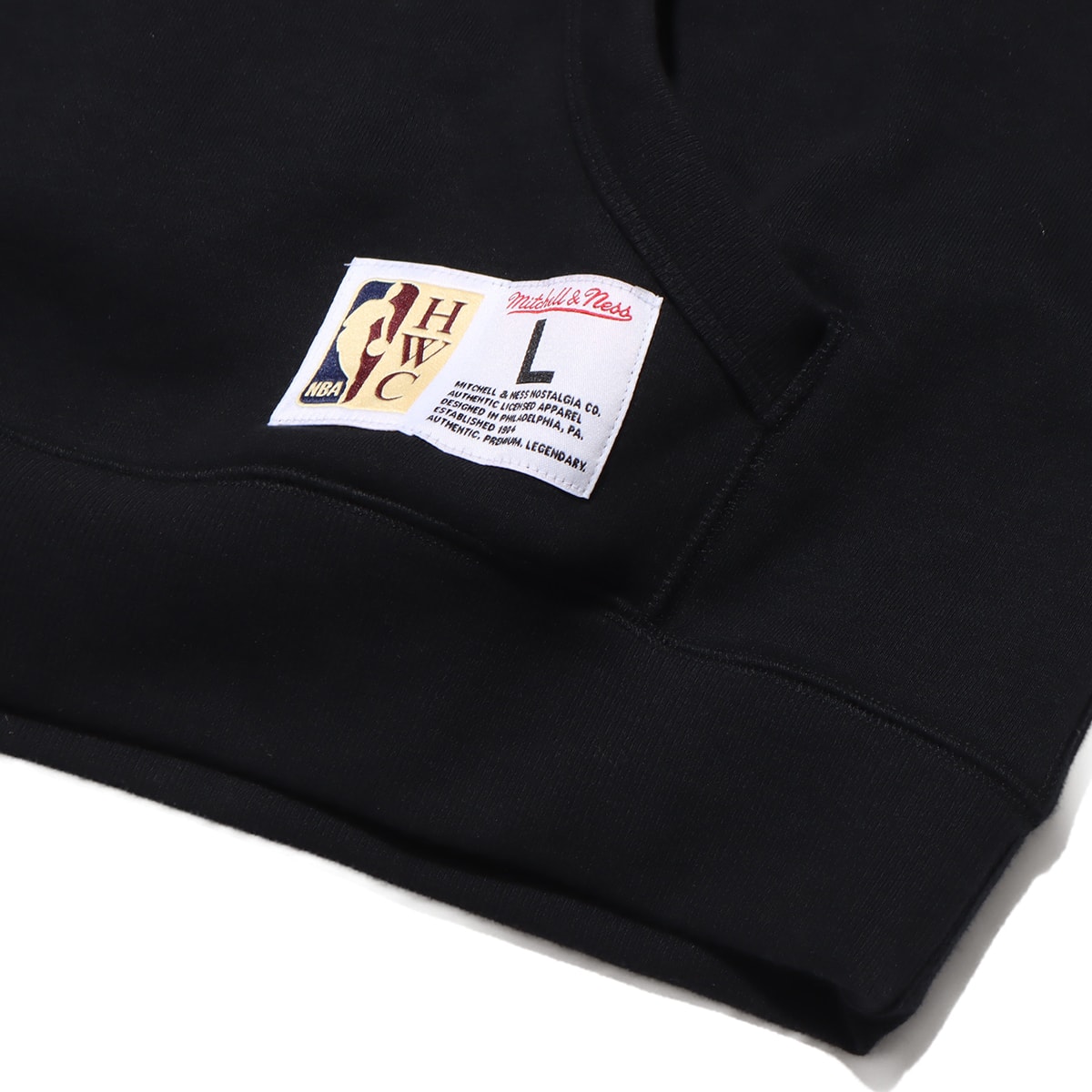 Mitchell & Ness GAME TIME FLEECE HOODIE NYK BLACK 23FW-Iの画像