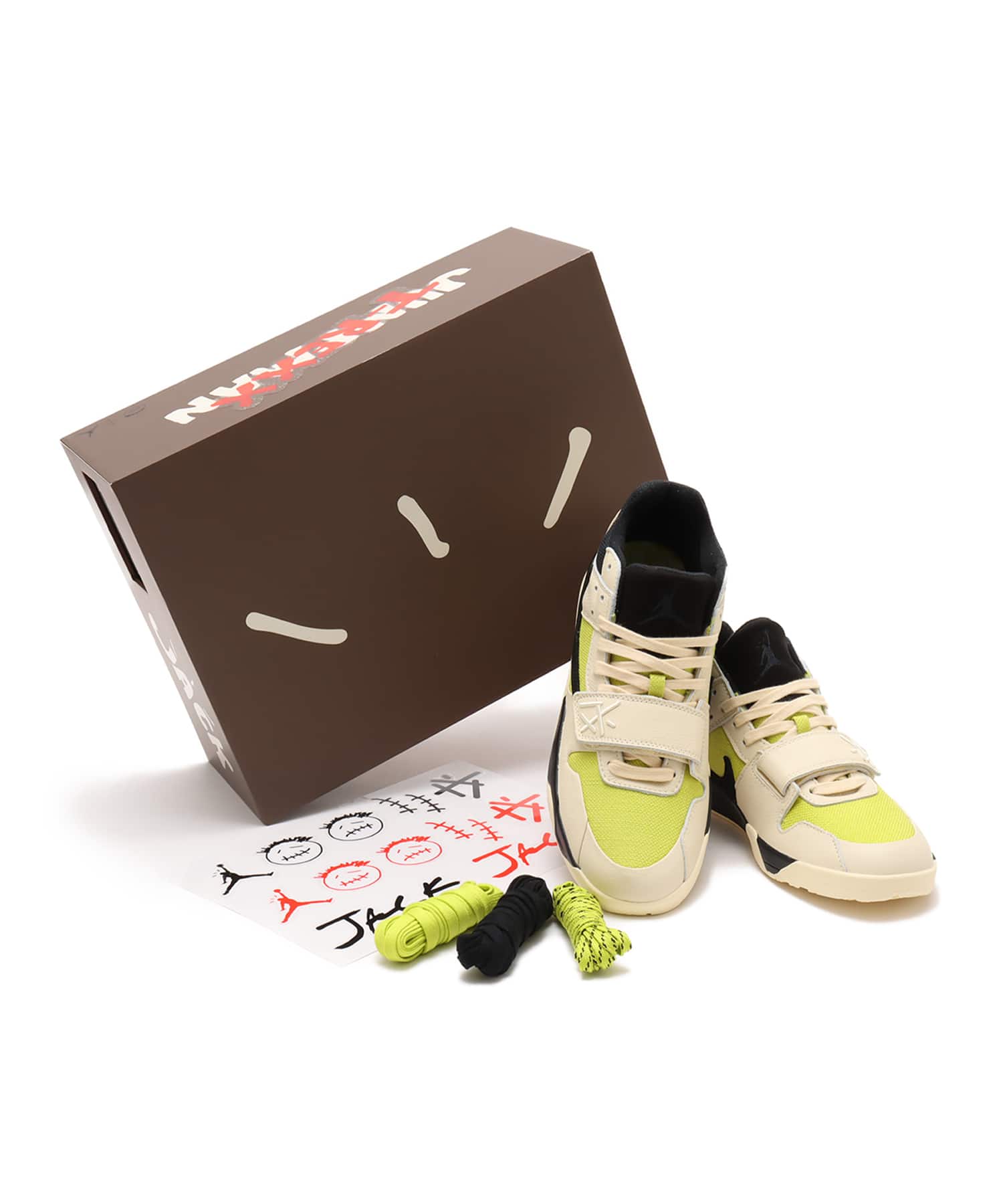 JORDAN BRAND JUMPMAN JACK TR MUSLIN/BLACK-BRIGHT CACTUSの画像