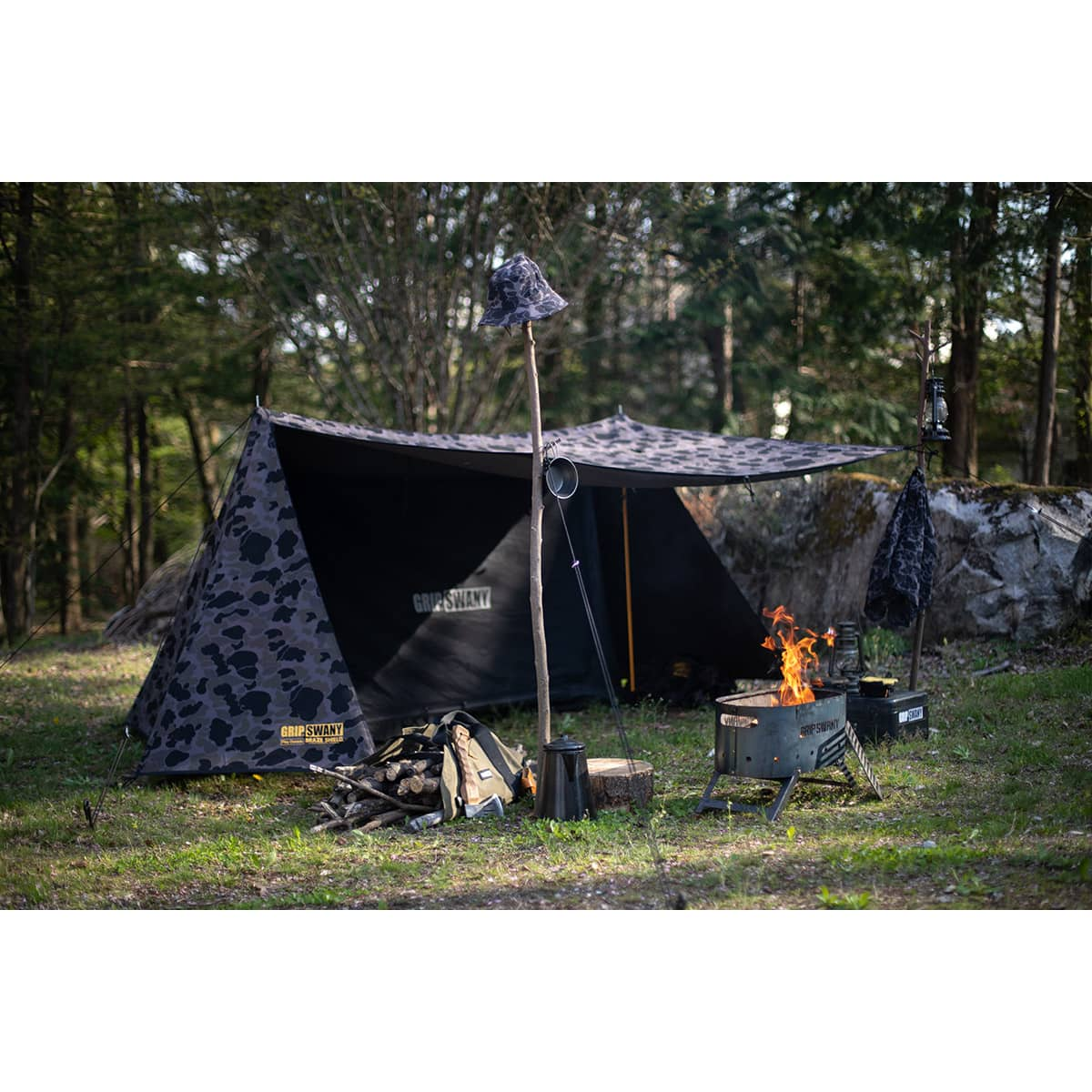 grip swany FIREPROOF GS TENT jet black - アウトドア