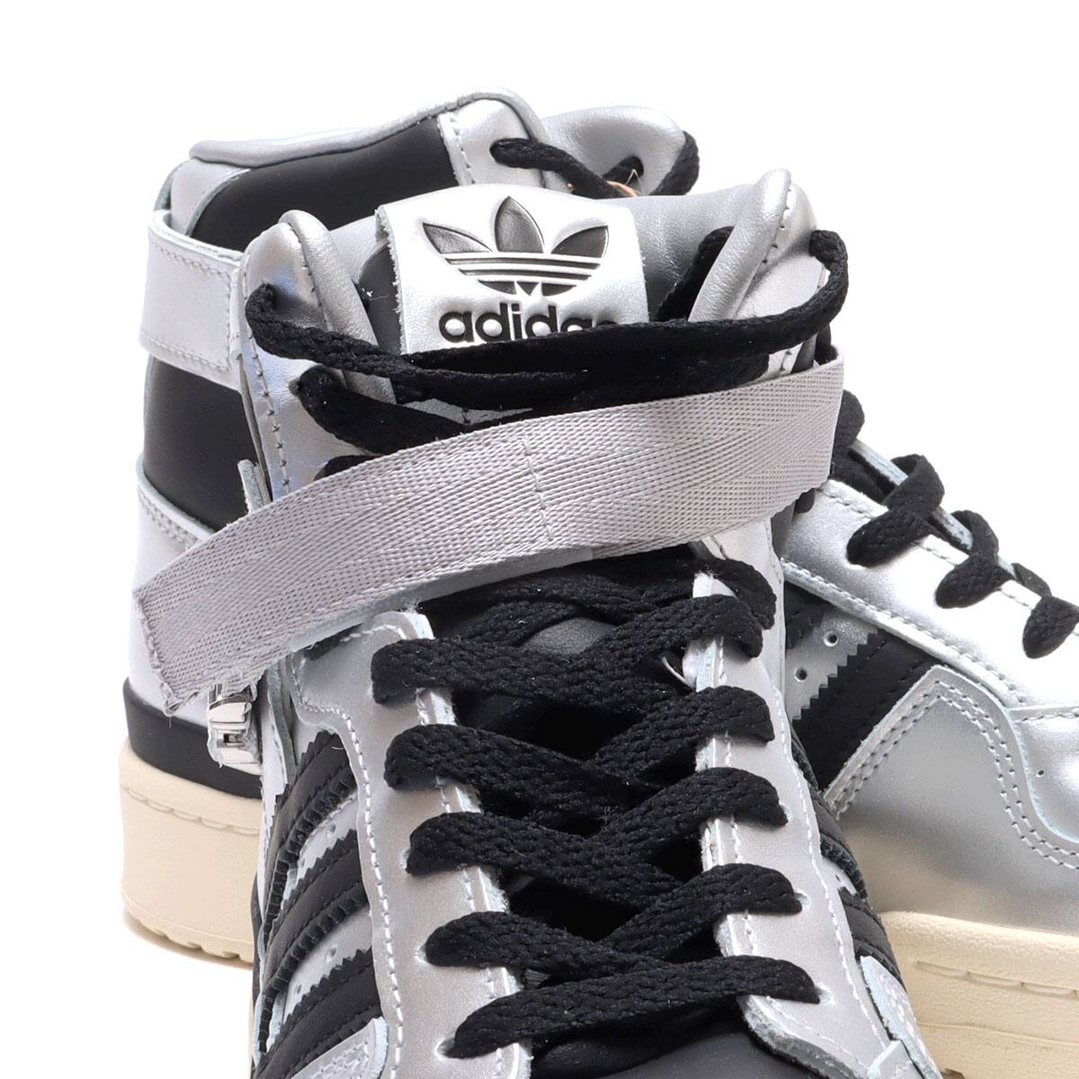 adidas FORUM84 HIGH atmos SILVER METALLIC/CORE BLACK/CREAM WHITE ...