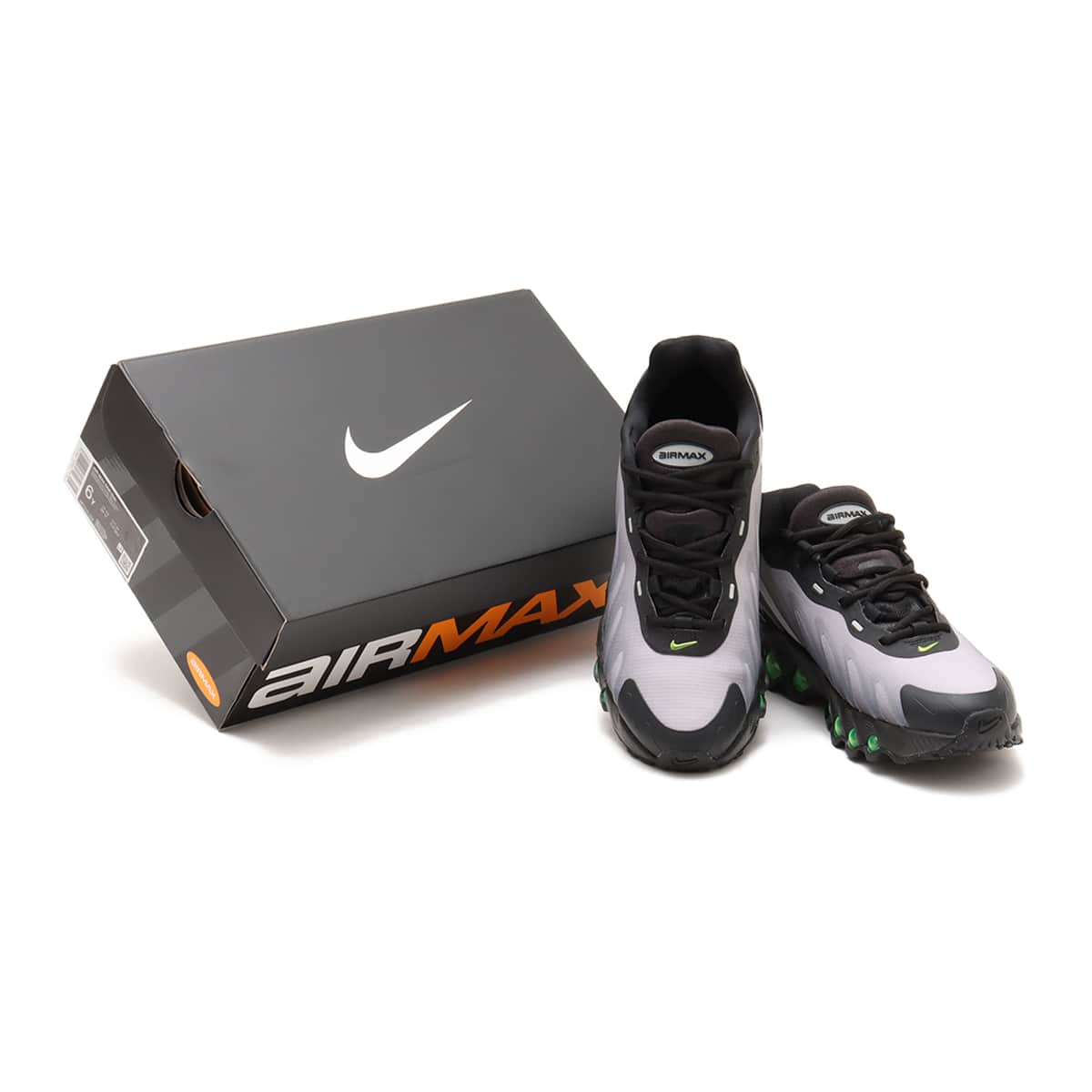 NIKE AIR MAX DN8 (GS) BLACK/VOLT-LT SMOKE GREY-BLACKの画像