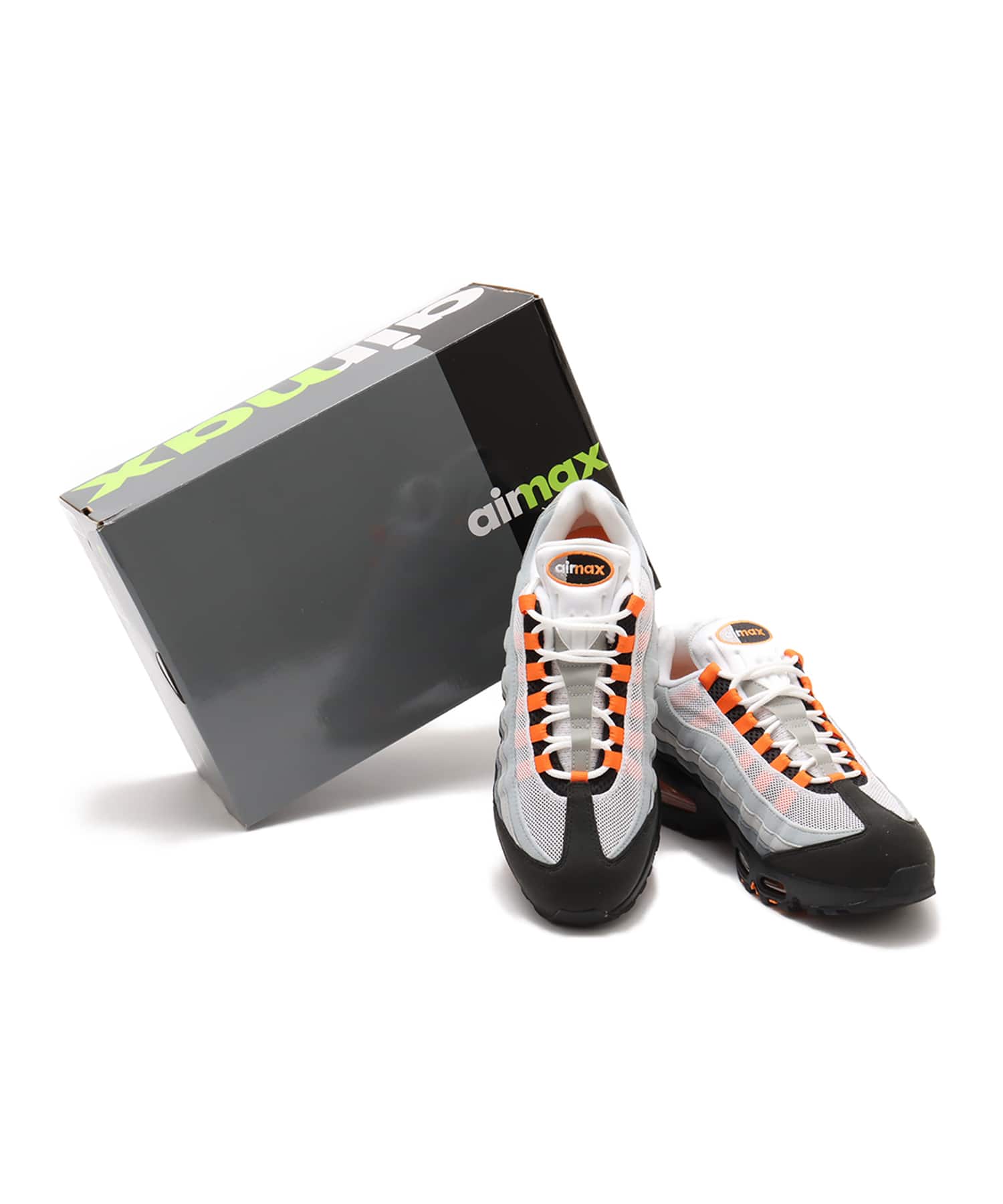 NIKE AIR MAX 95 OG BLACK/BRIGHT MANDARIN-COOL GREY-WHITEの画像