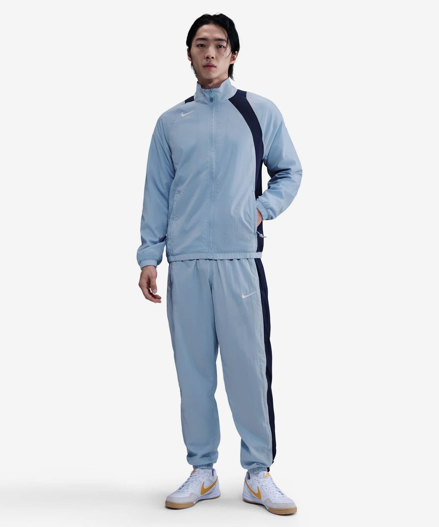 NIKE AS M NK RPL T90 TRK JKT W ALUMINUM/BLUE VOID/SAILの画像
