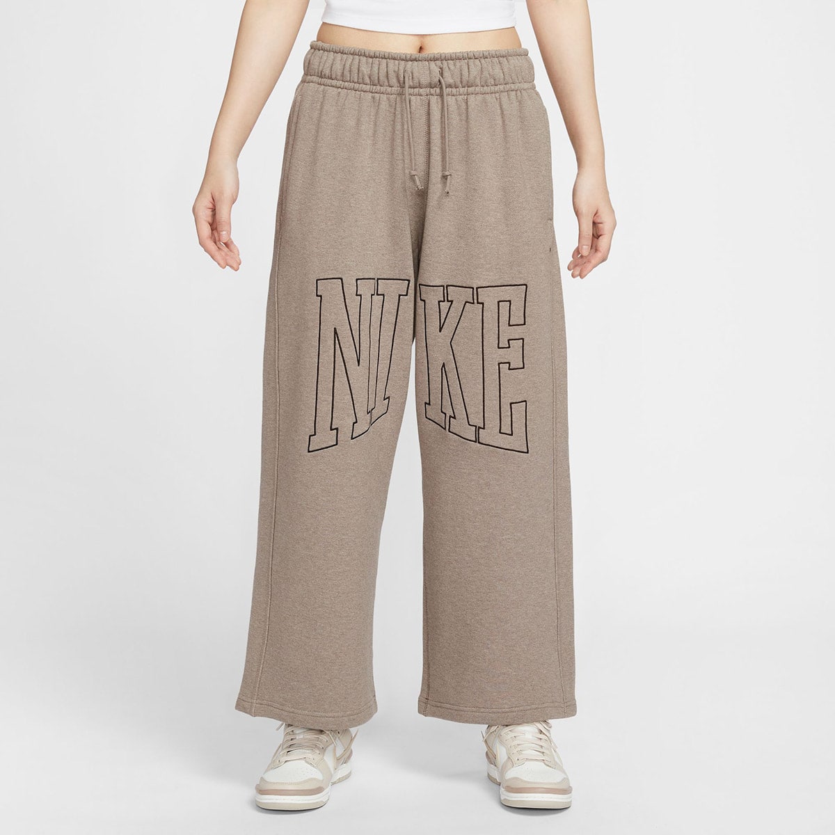 NIKE AS W NSW STREET OH FLC PANT MINK BROWN/HTRの画像