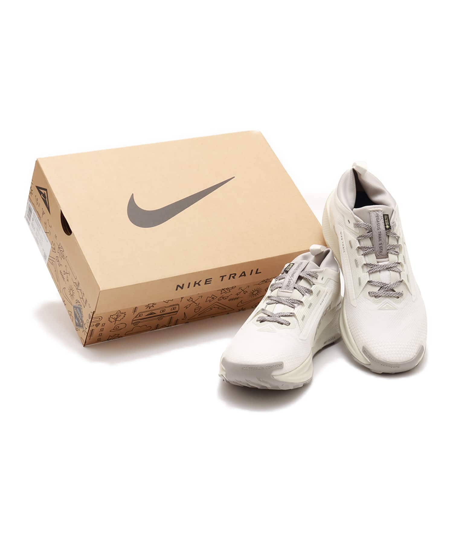 NIKE REACTX PEGASUS TRAIL 5 GTX SP SUMMIT WHITE/COLLEGE GREY-LIGHT BONEの画像