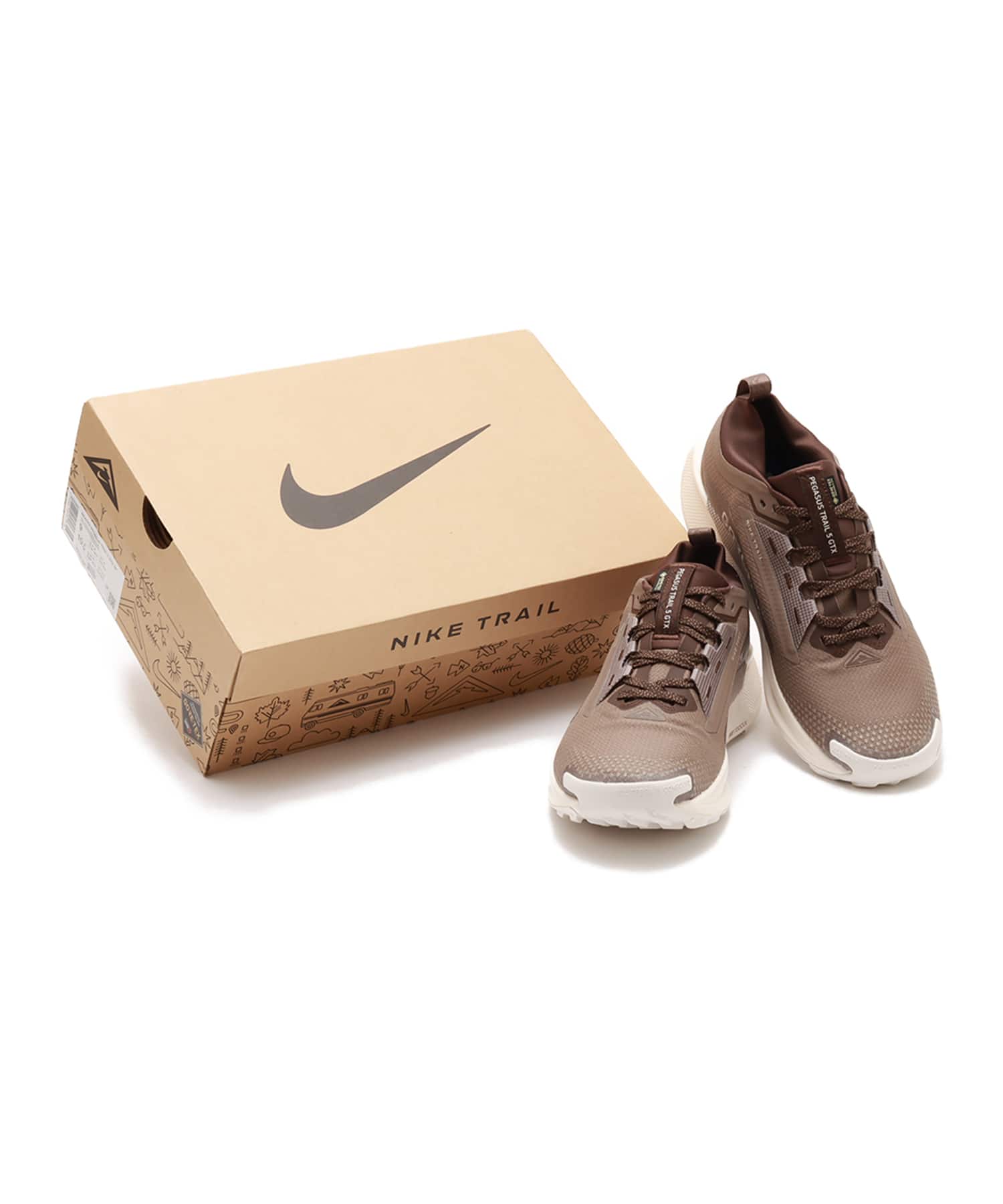 NIKE REACTX PEGASUS TRAIL 5 GTX SP MINK BROWN/BAROQUE BROWN-MOON PARTICLEの画像