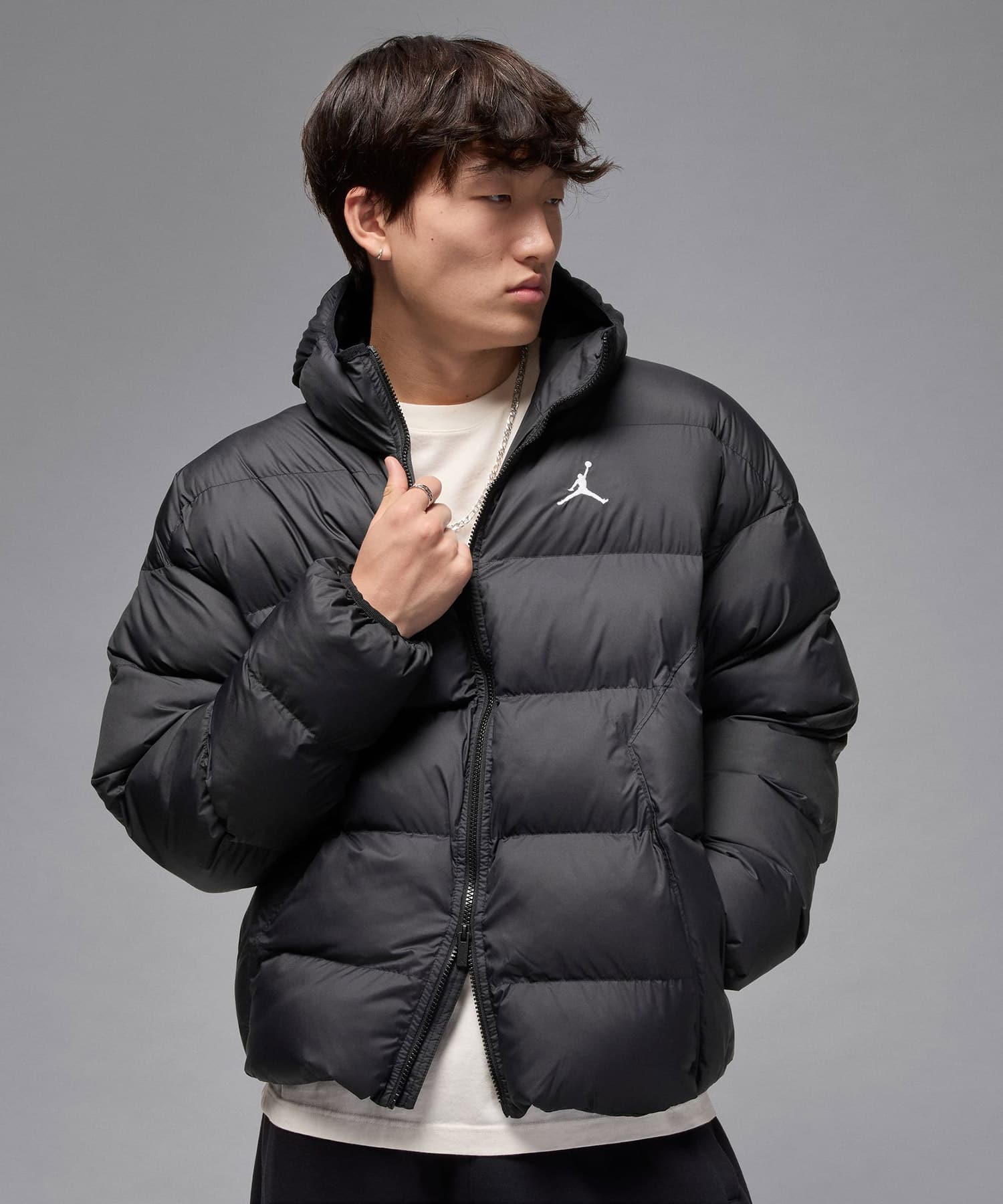 JORDAN BRAND M J BRK PUFFER JKT BLACK/WHITEの画像