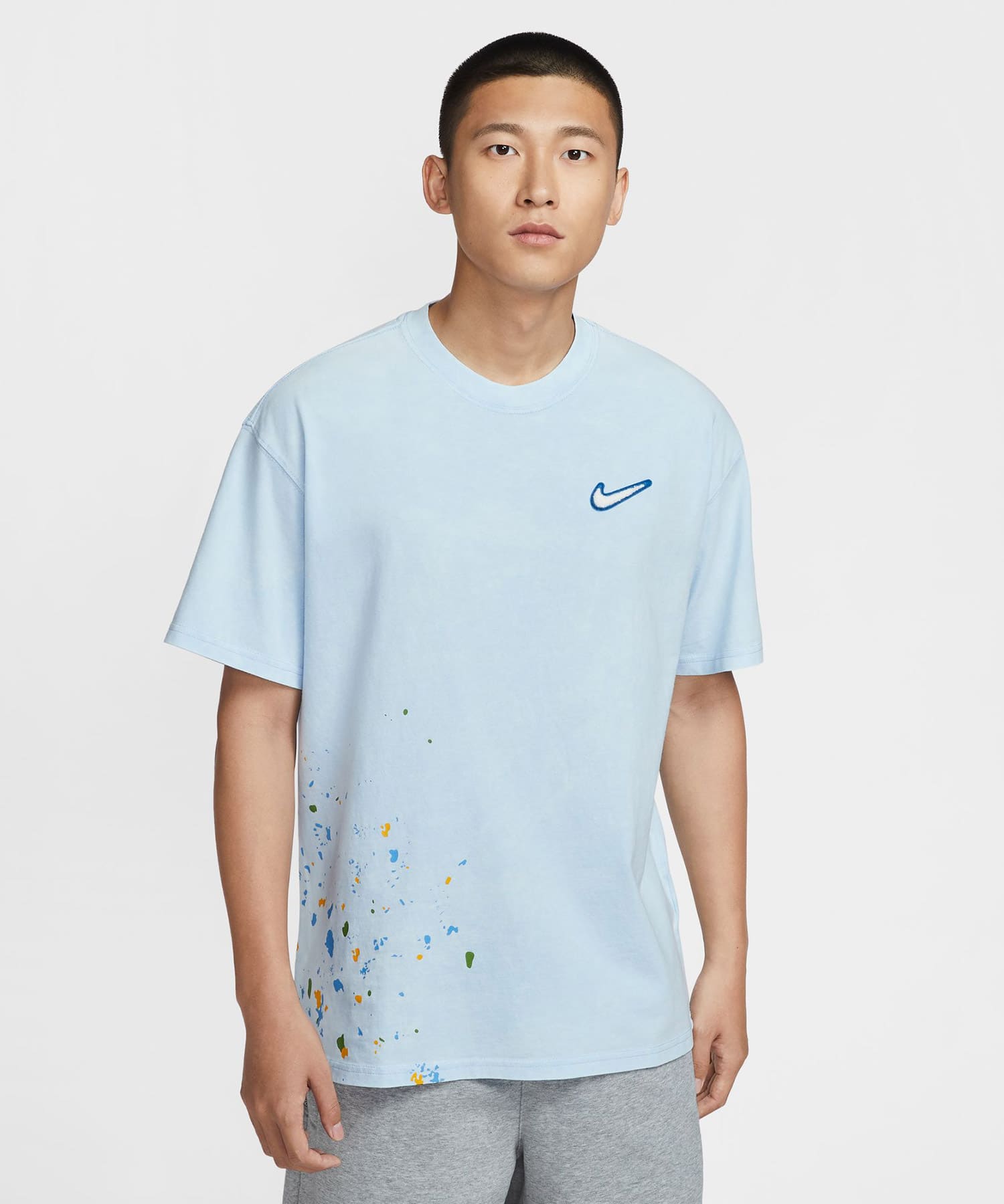 NIKE AS M NK TEE M90 PAINT CELESTINE BLUEの画像