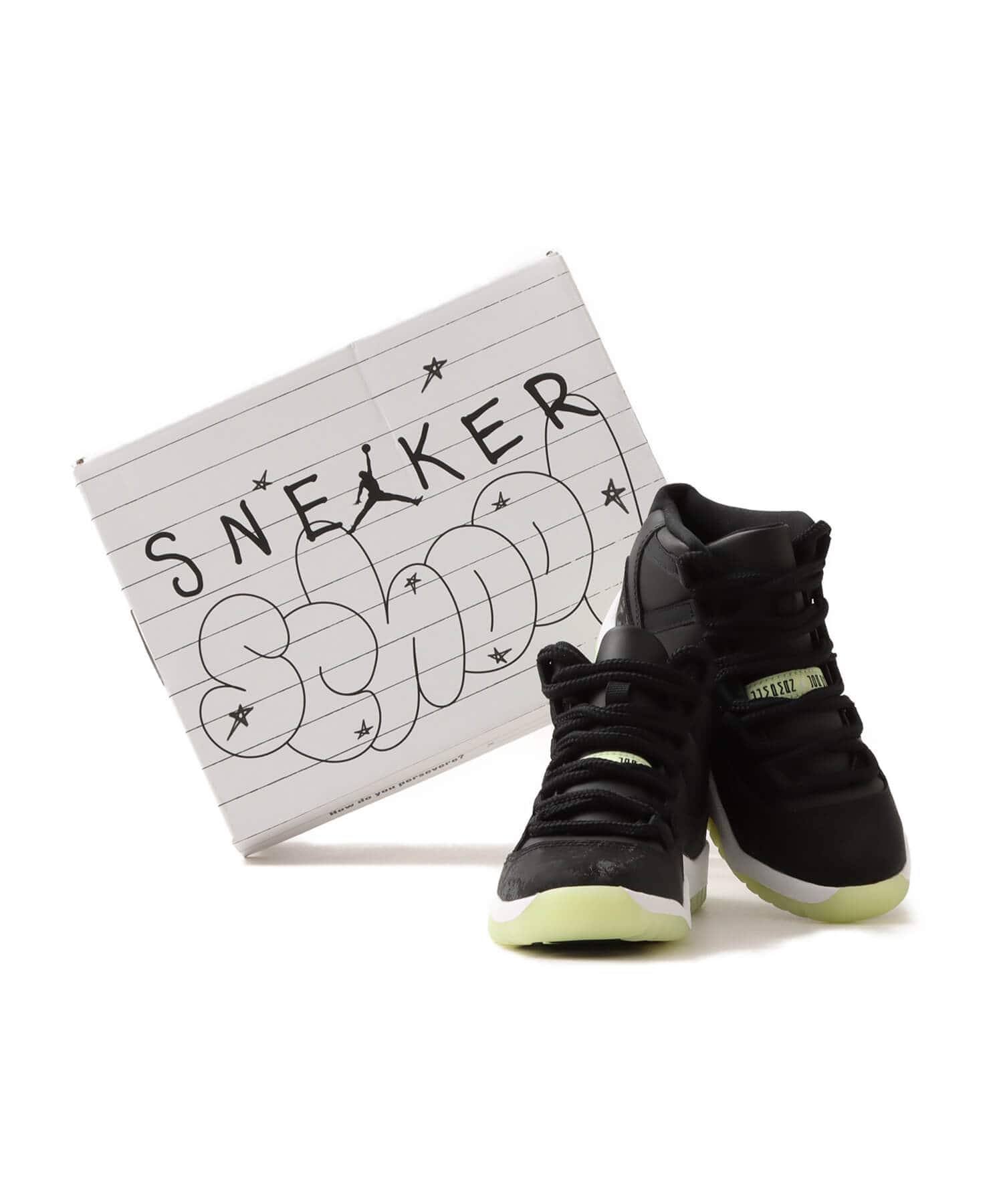 JORDAN BRAND JORDAN 11 RETRO (PS) BLACK/BARELY VOLT-DARK RAISIN-WHITEの画像