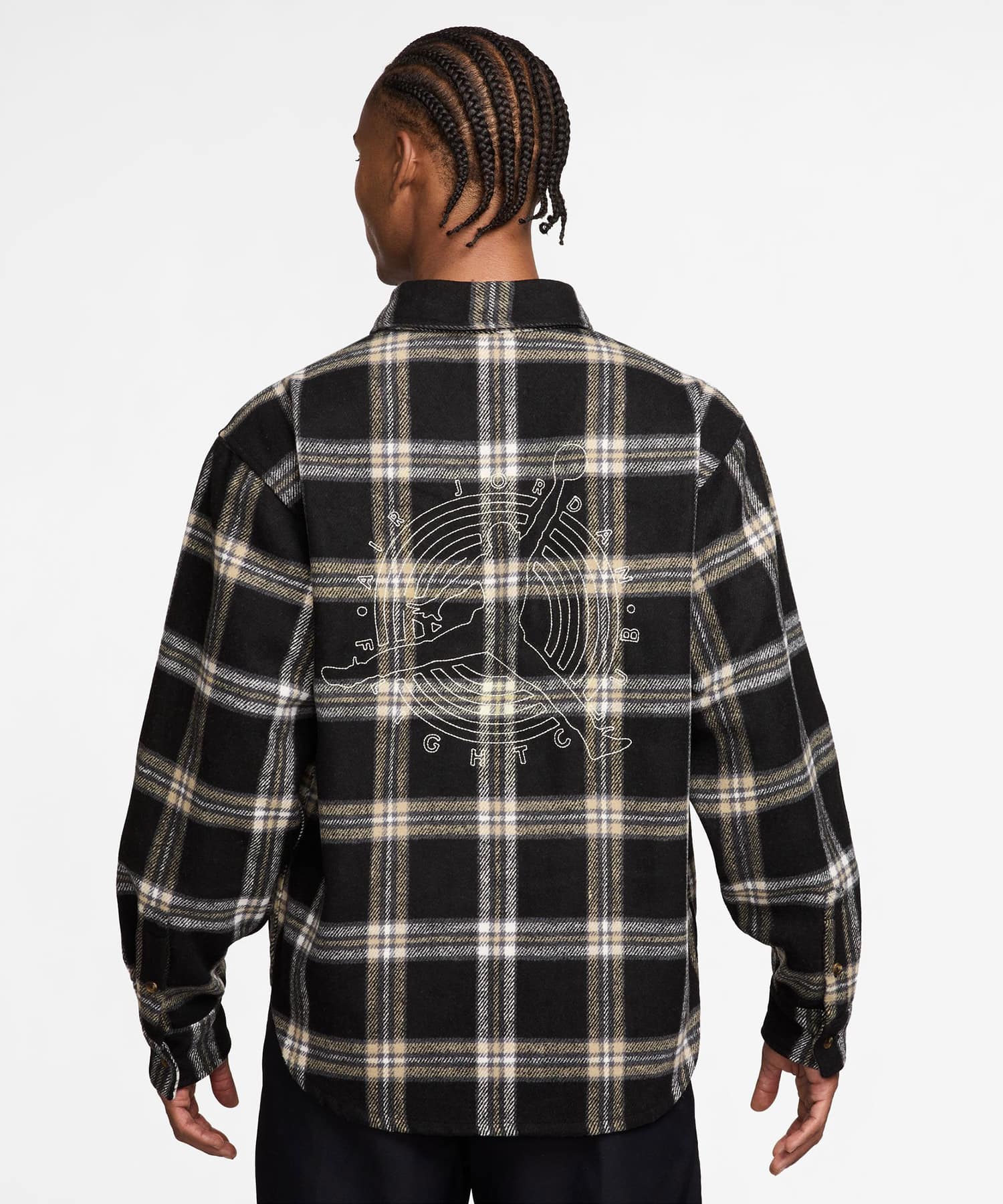 JORDAN BRAND M J FLT CLB FLANNEL SHIRT BLACKの画像
