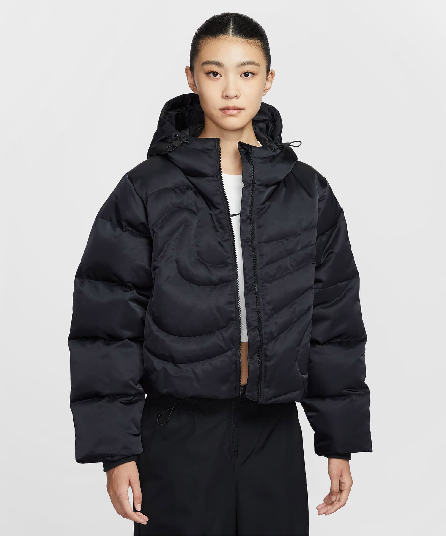 NIKE AS W NSW TF DWN SWSH PFR BLACK/BLACKの画像