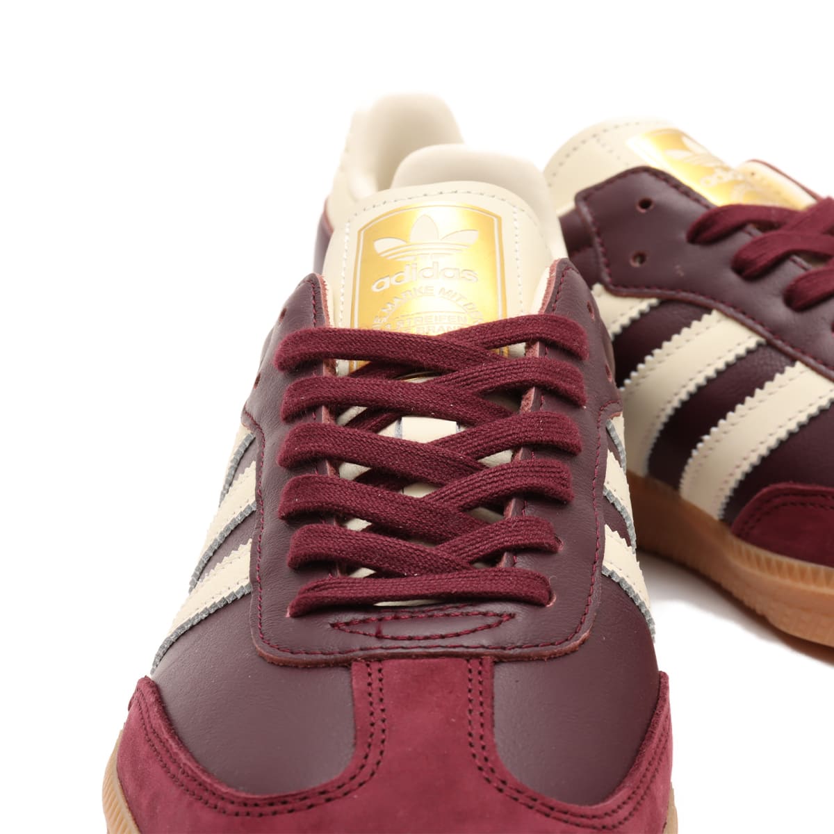 adidas SAMBA OG W MAROON/CREWHT/GOLDMTの画像