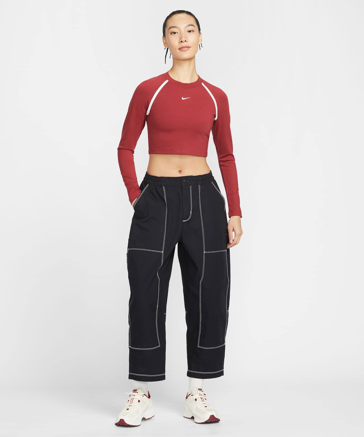 NIKE AS W NSW STREET LS BODY BOLD C REDの画像