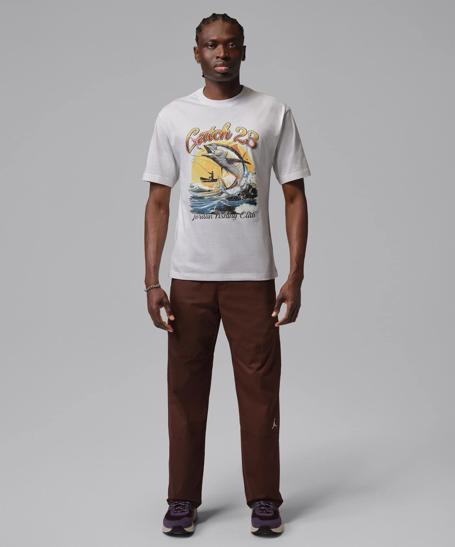 JORDAN BRAND M J NC FISH GFX SS CREW WHITE/(BLACK)の画像