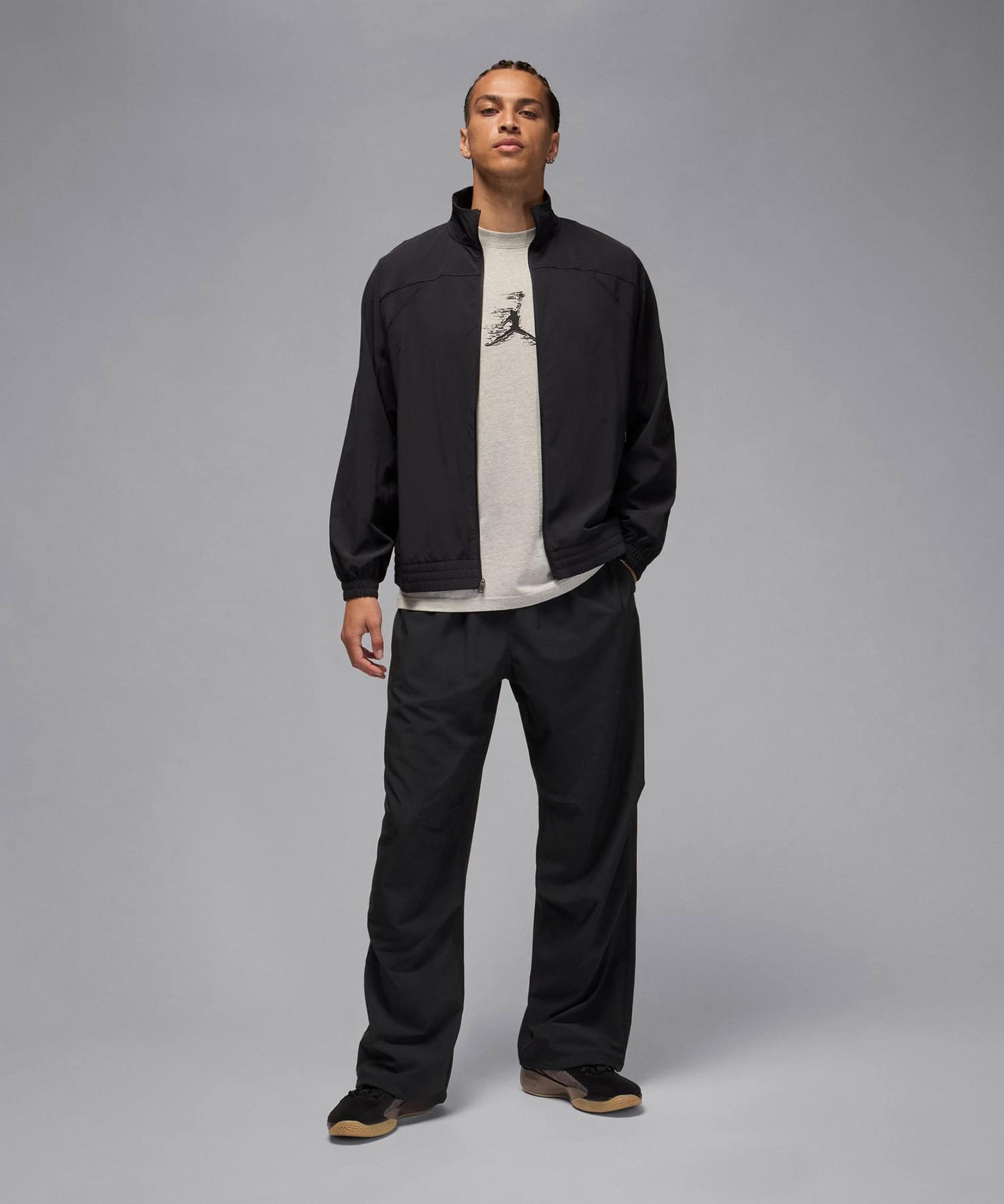 JORDAN BRAND M J DF SPRT WOVEN PANT JT BLACK/UNIVERSITY REDの画像