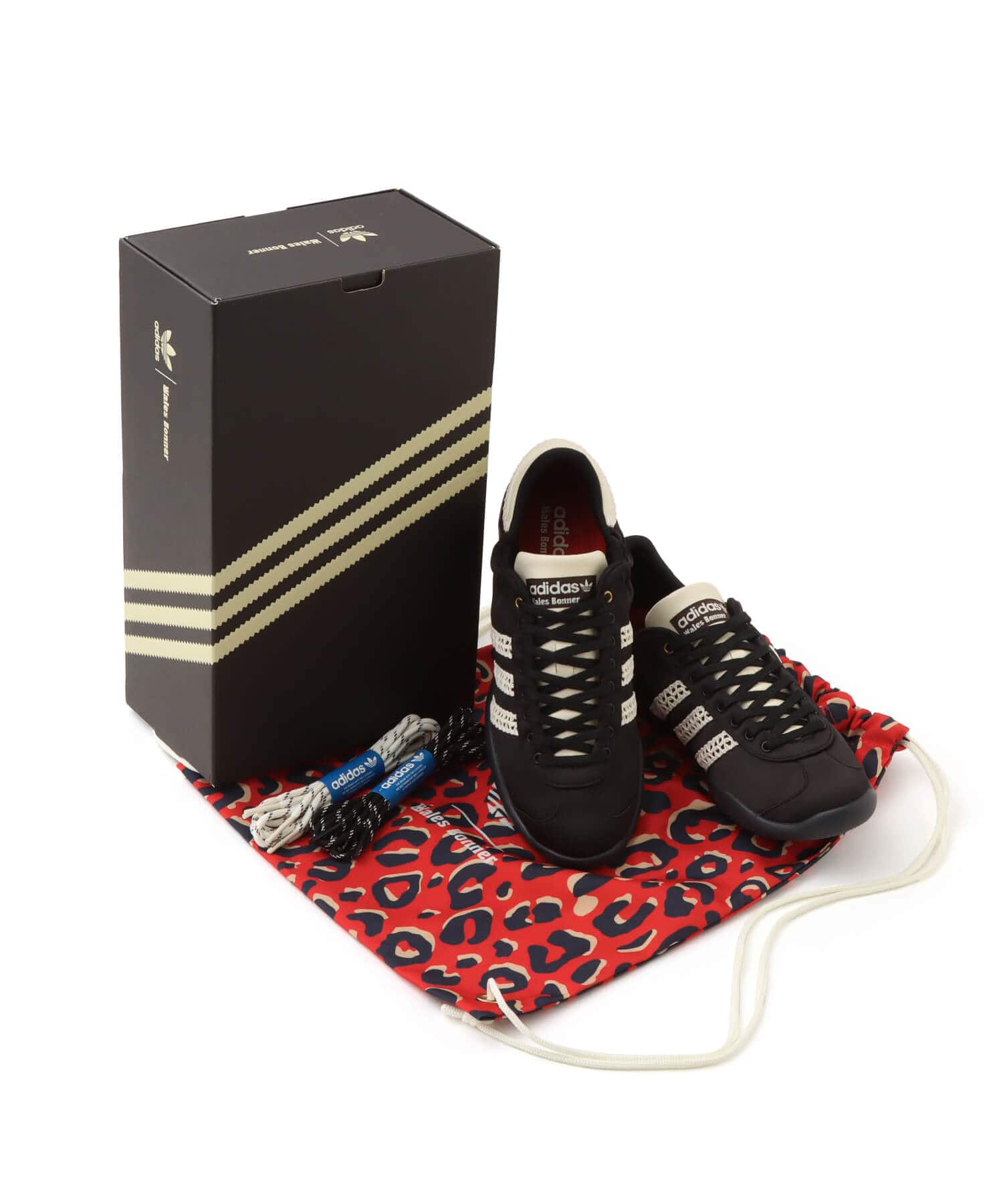 adidas WALES BONNER KARINTHA LO SATIN CBLACK/DBROWN/CREWHTの画像