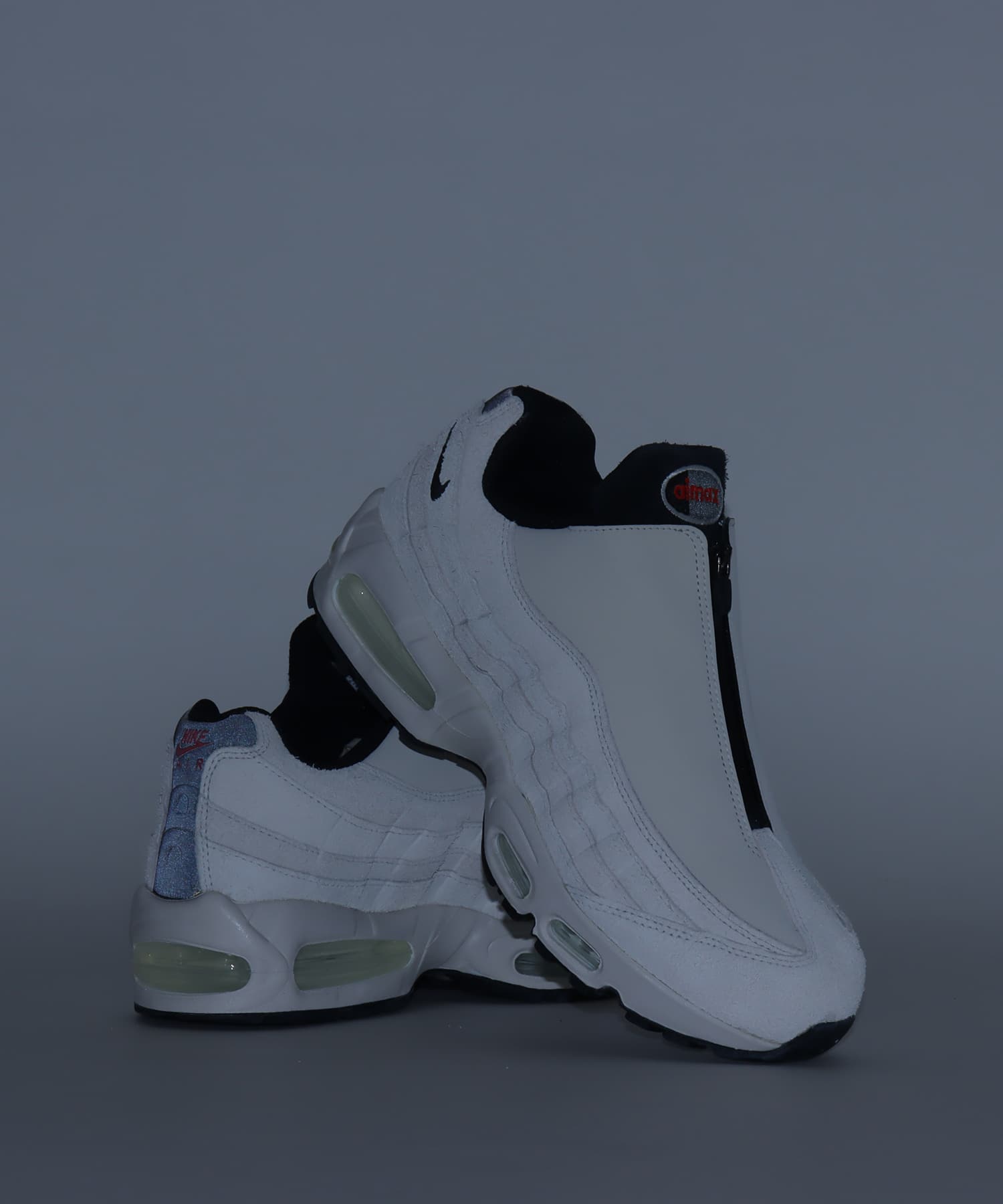 NIKE AIR MAX 95 BIG BUBBLE ZIP SP PHANTOM/BLACK-LT CRIMSON-SMOKE GREYの画像