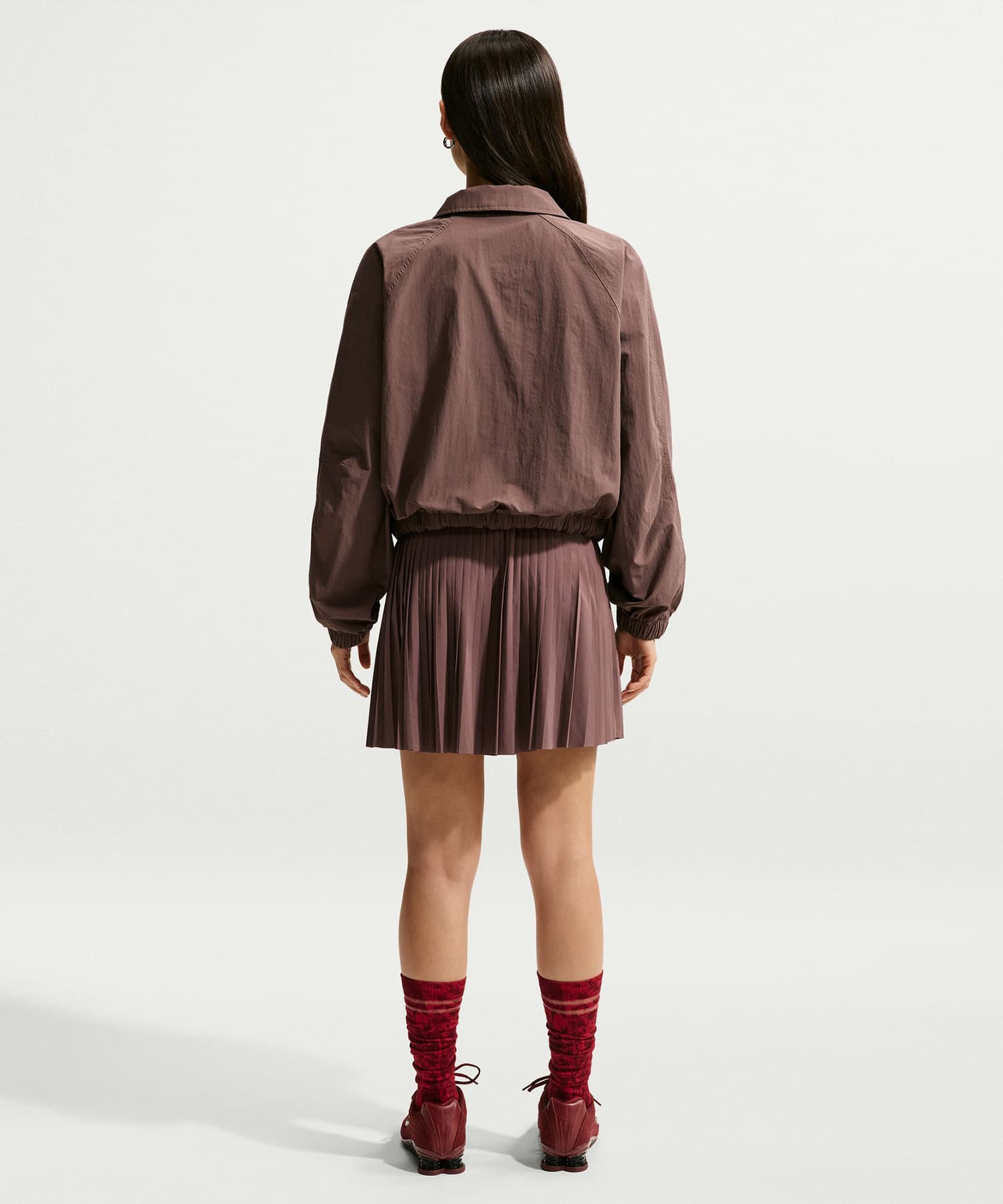 NIKE AS W NSW PLEATED SKIRT BROWNの画像