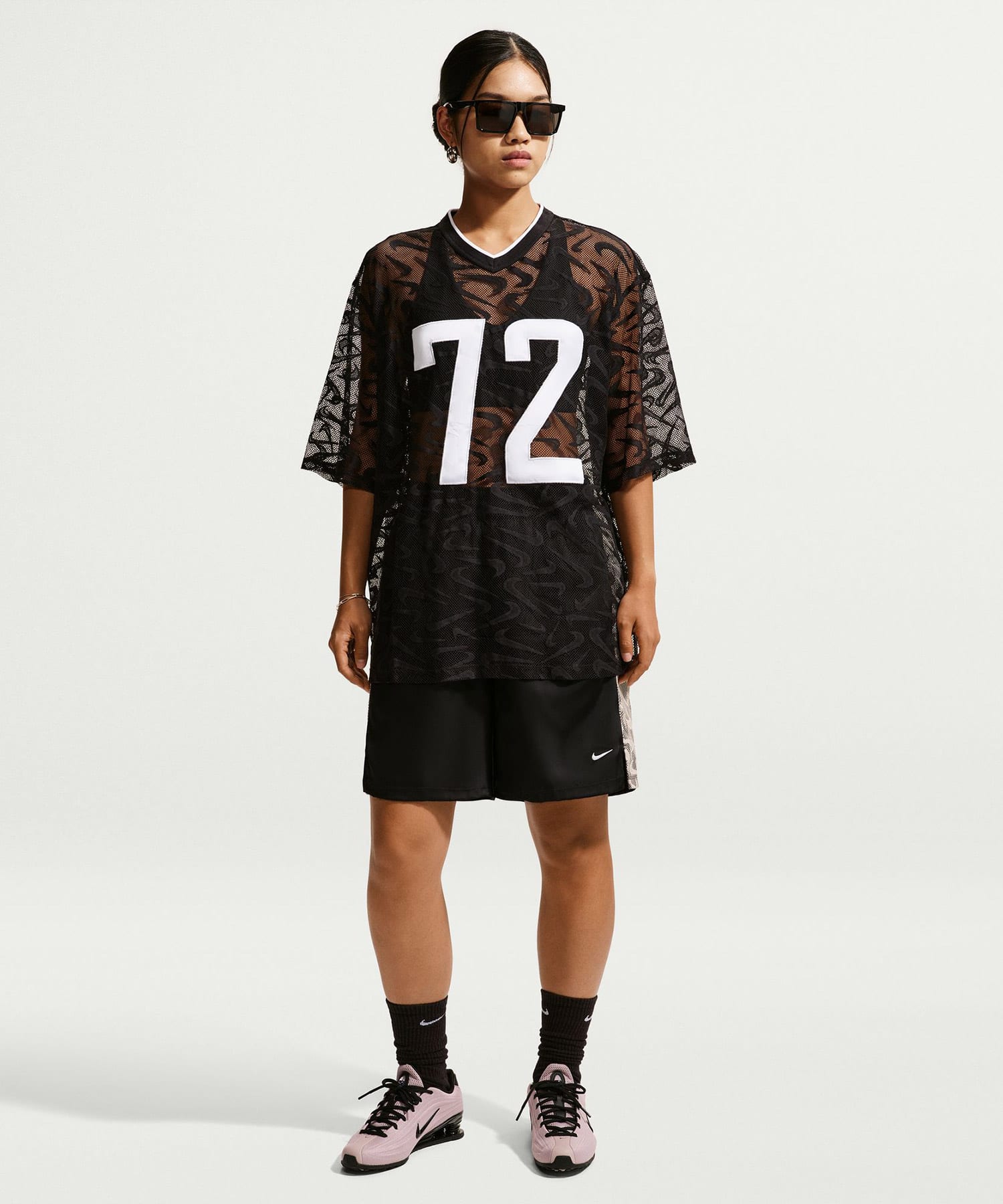NIKE AS W NK CHILL WVN LACE JERSEY BLACKの画像