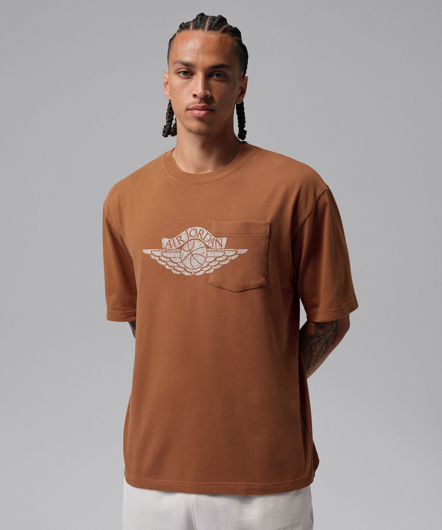JORDAN BRAND M J FLT ES 85 W PKT SS CRW BROWNの画像