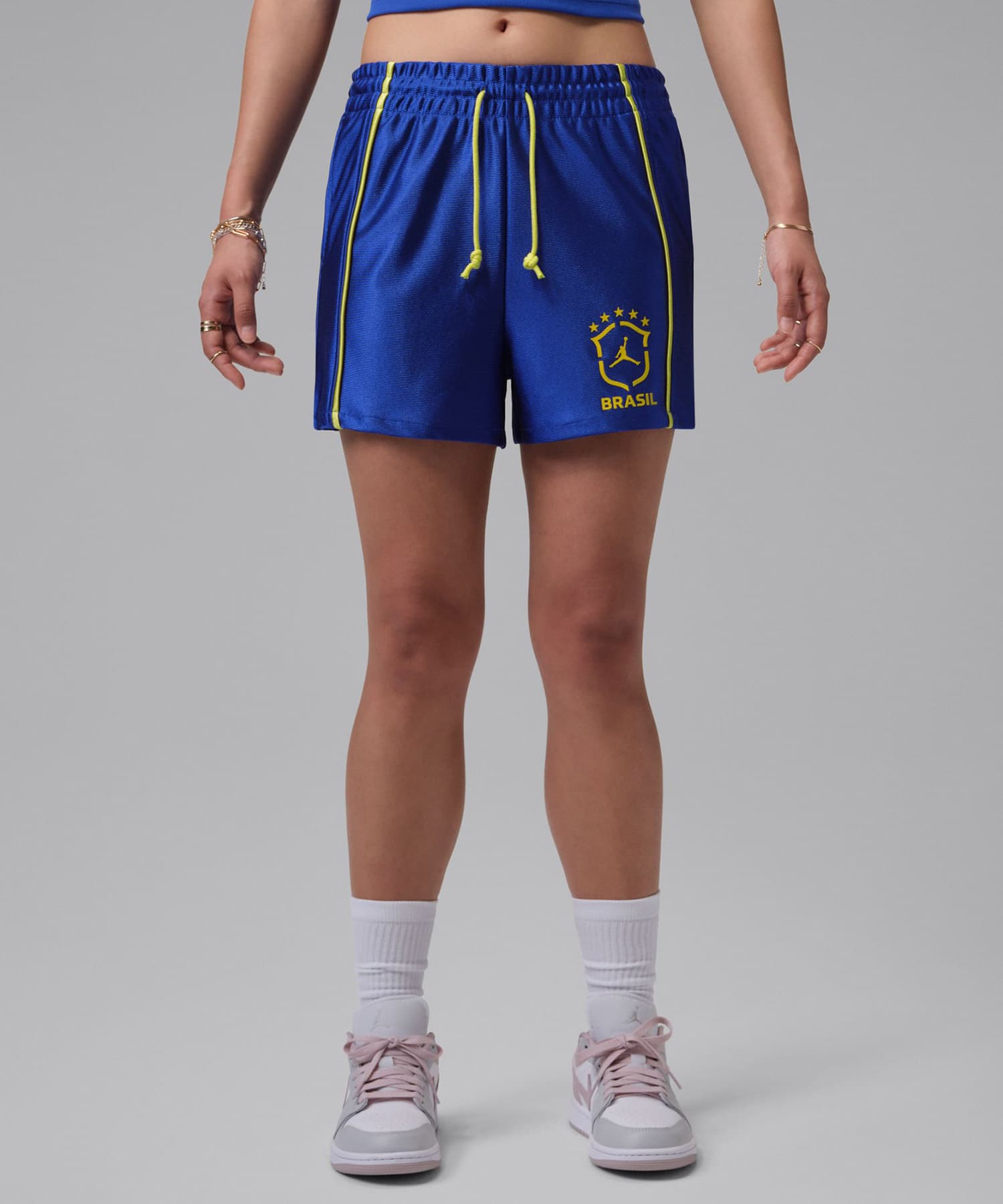 JORDAN BRAND AS W J BRK NOV KNIT SHORT P6 OLD ROYAL/(YELLOW PULSE)の画像