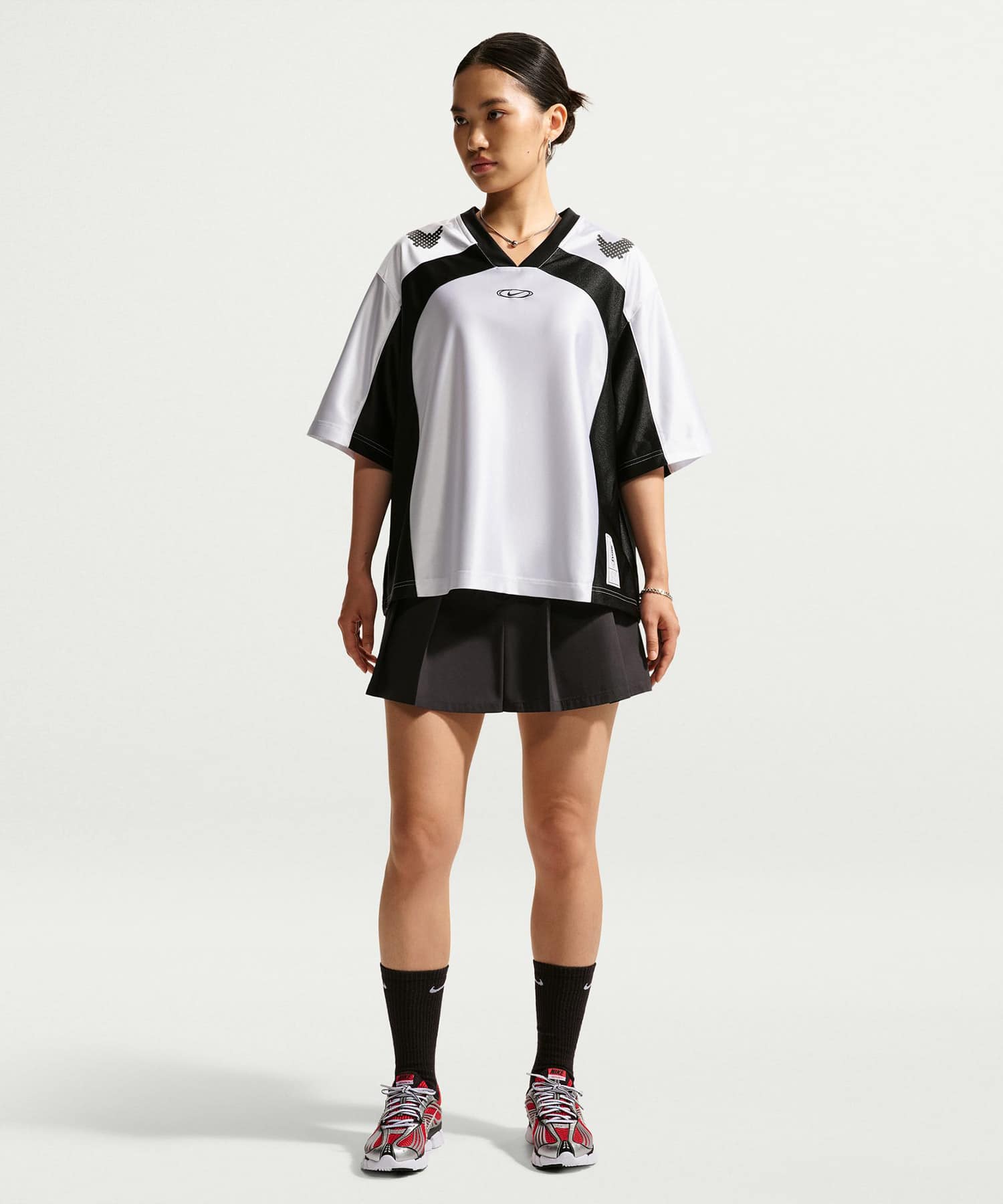 NIKE AS W NK STREET PLEATED MINI SK BLACKの画像