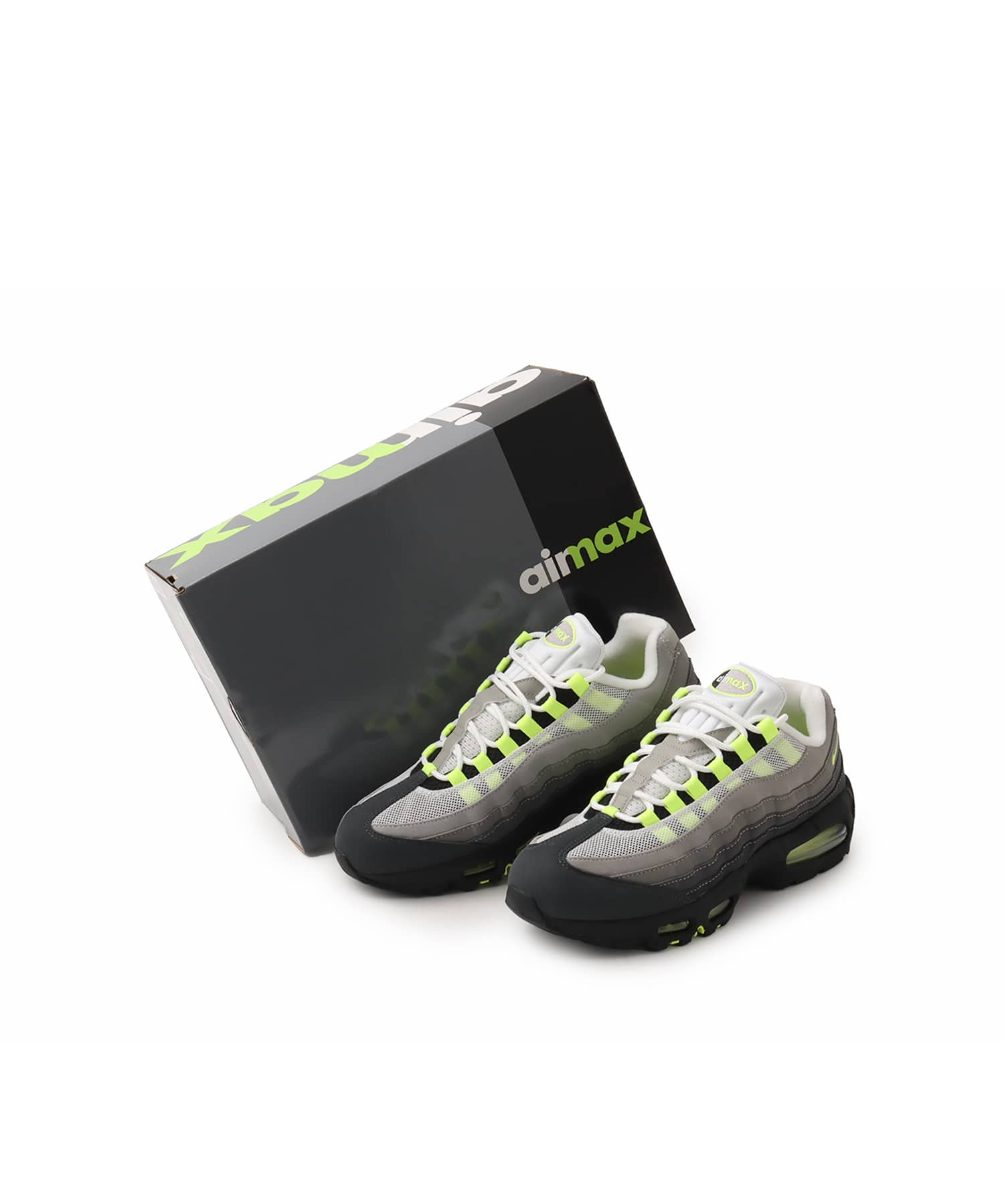 NIKE W AIR MAX 95 BIG BUBBLE BLACK/NEON YELLOW-ANTHRACITE-LT GRAPHITEの画像