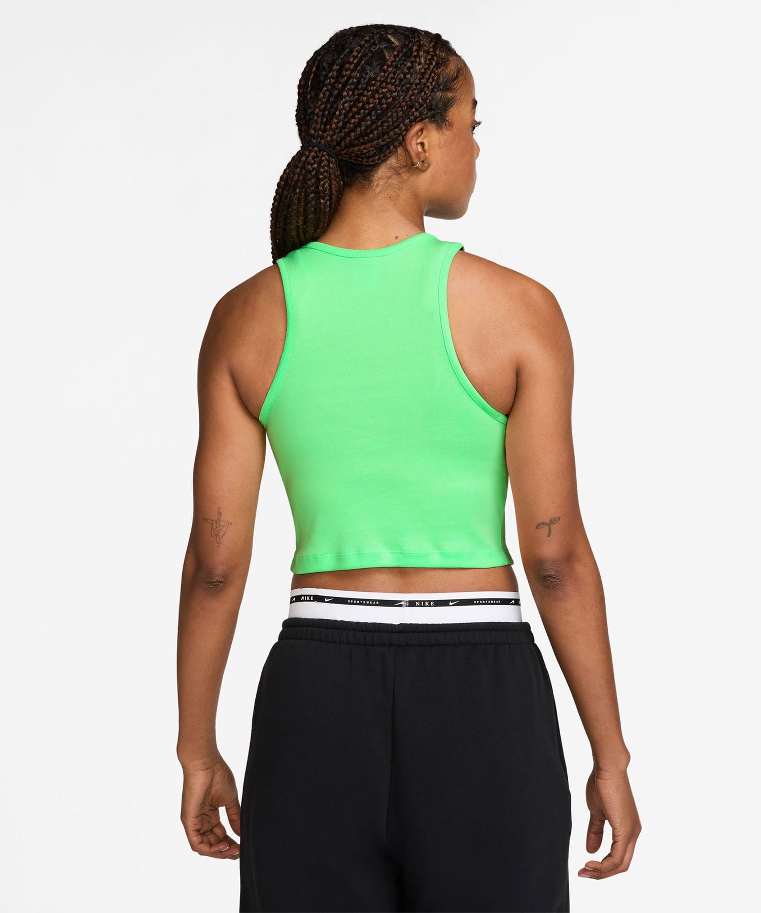NIKE AS W NK STREET GX CROP TANK GREENの画像