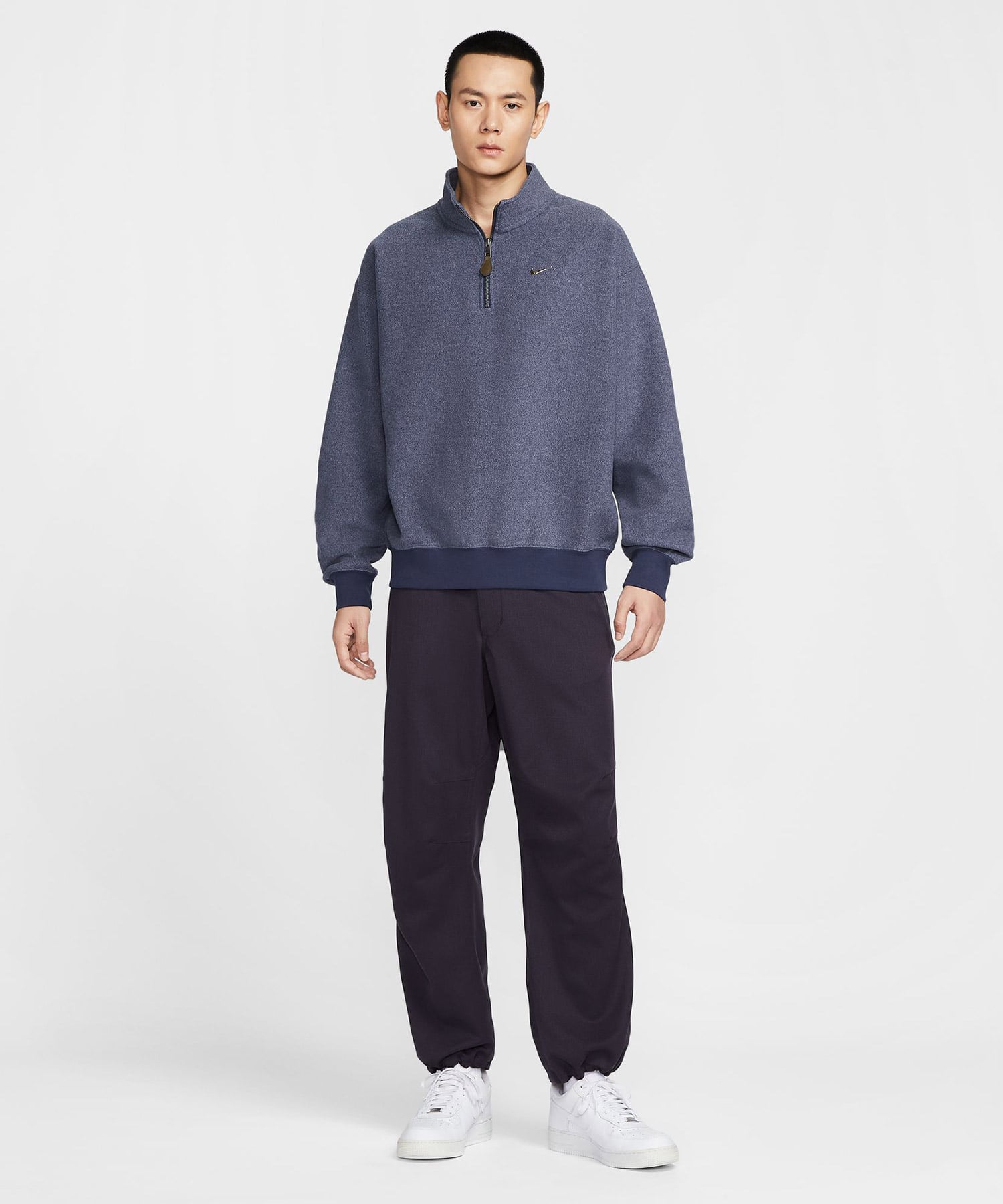 NIKE AS M NK SSNL+ HW BB QZ TOP NAVYの画像