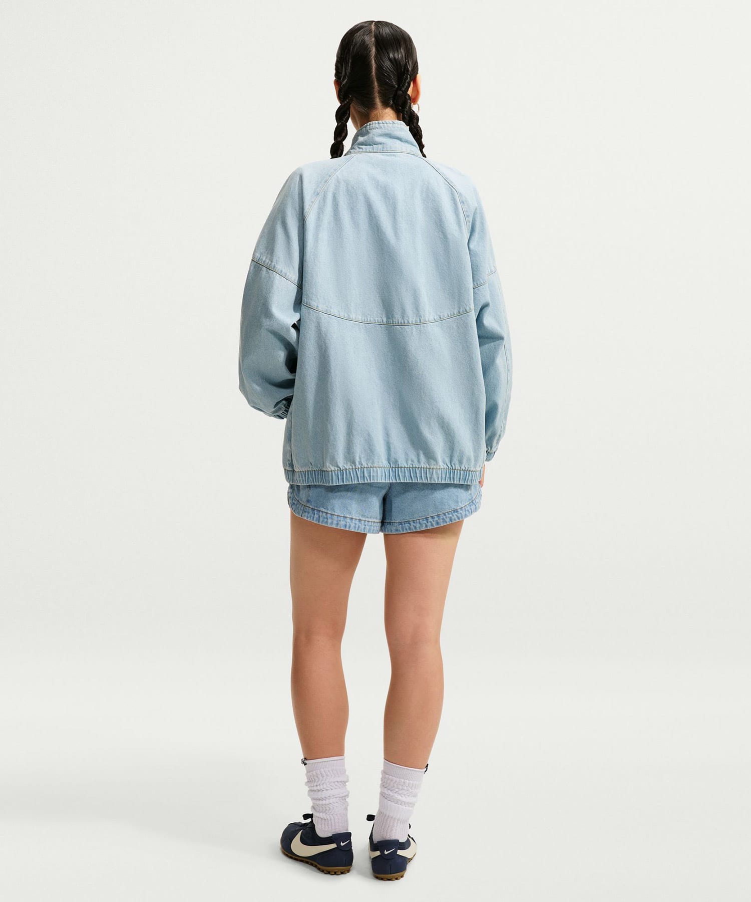 NIKE AS W NK WR DENIM SHORT BLUEの画像