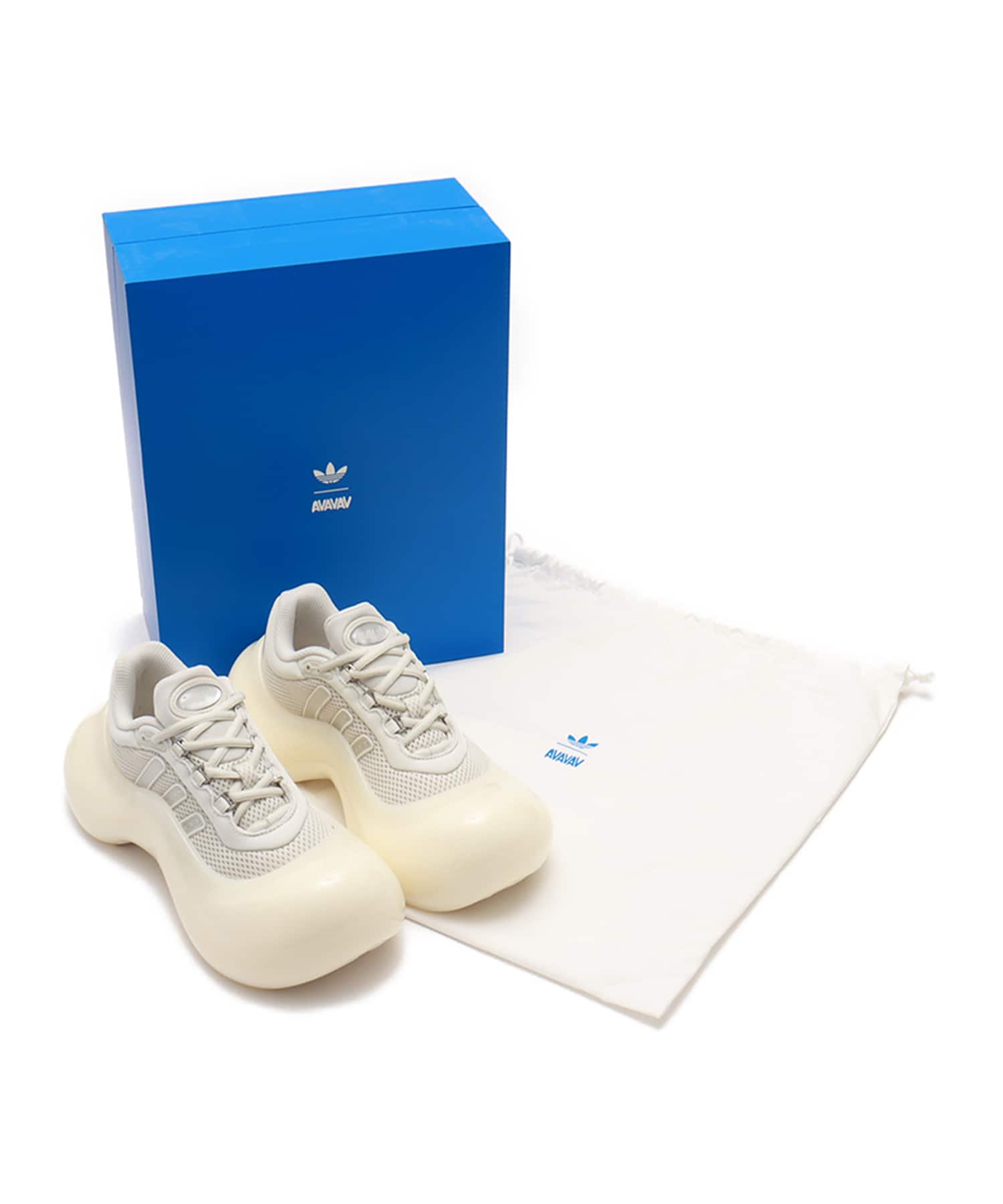 adidas by Avavav MOONRUBBER OFF WHITE/SILVER METALLIC/CHARK WHITEの画像