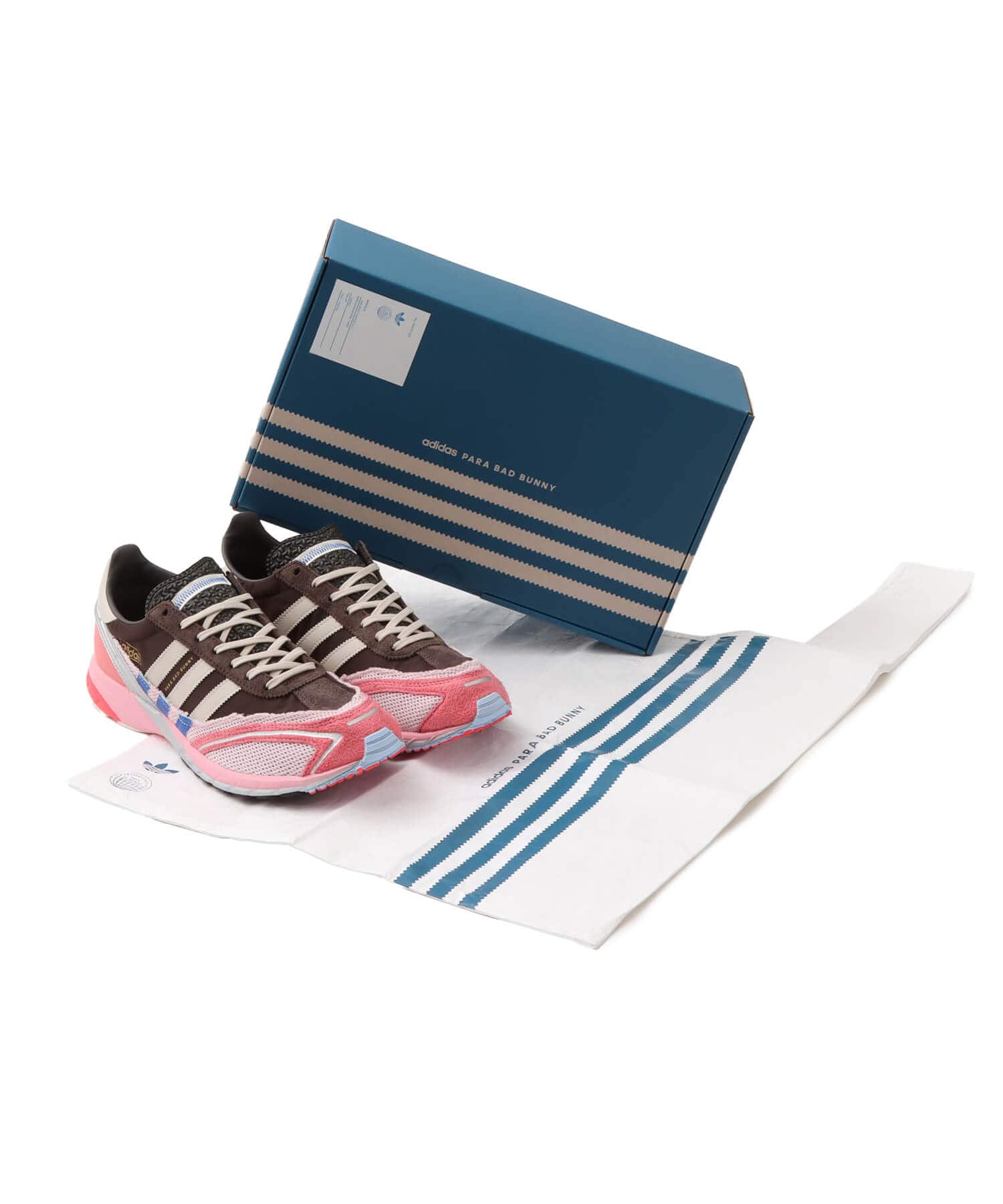 adidas BAD BUNNY ADIZERO SL72 BROWN/CLPINK/HAZROSの画像